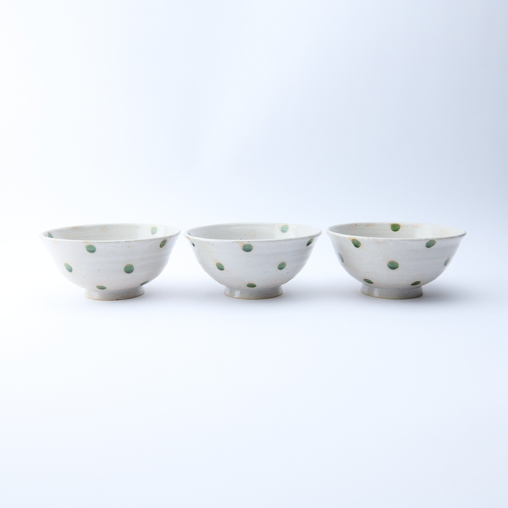 Tazón de ramen con estampado de lunares verdes de 7,7 pulgadas