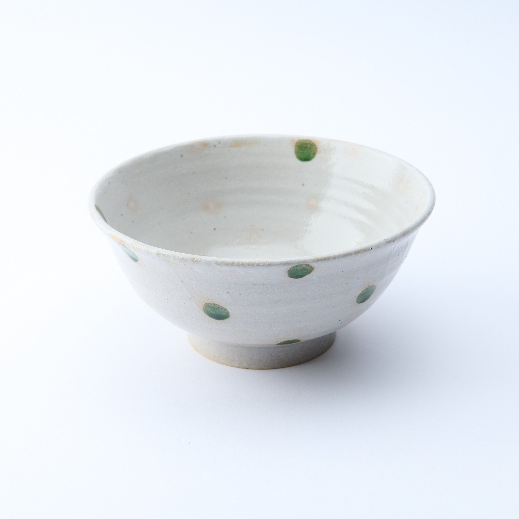 Tazón de ramen con estampado de lunares verdes de 7,7 pulgadas