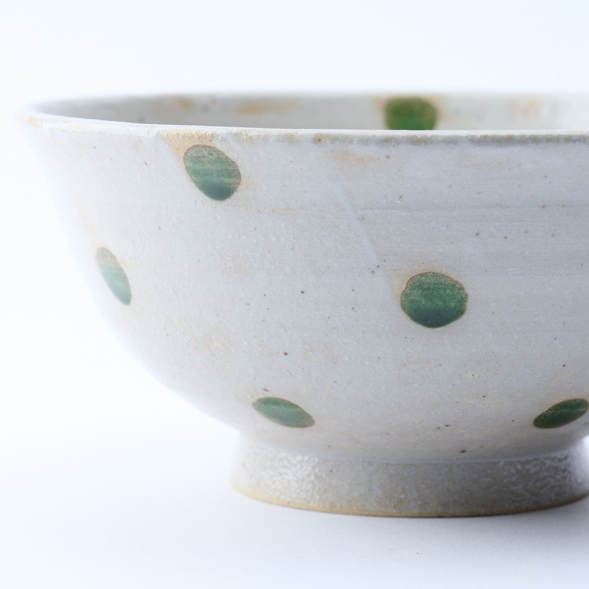 Tazón de ramen con estampado de lunares verdes de 7,7 pulgadas