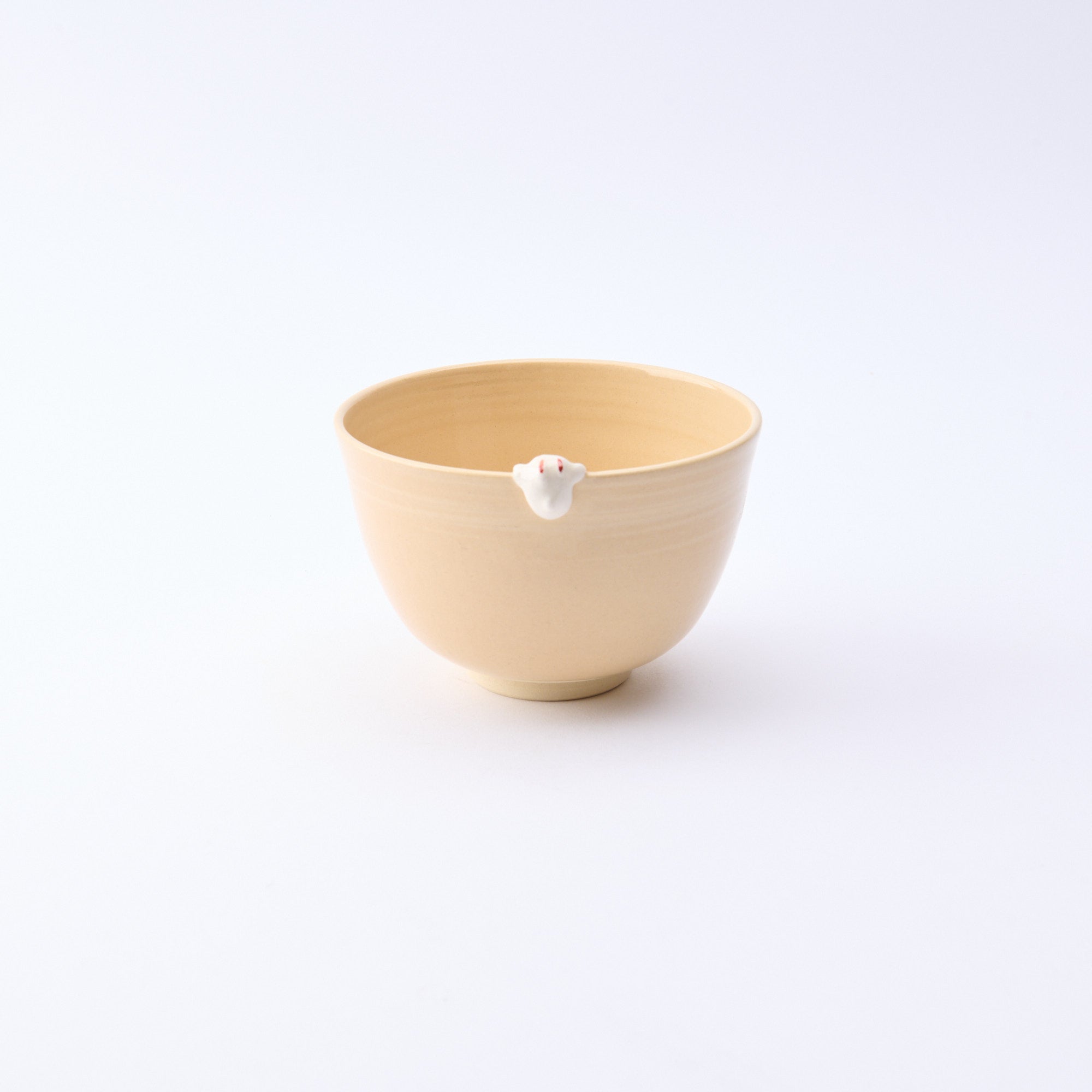 Autumn Plants and Peeking Rabbit Matcha Bowl