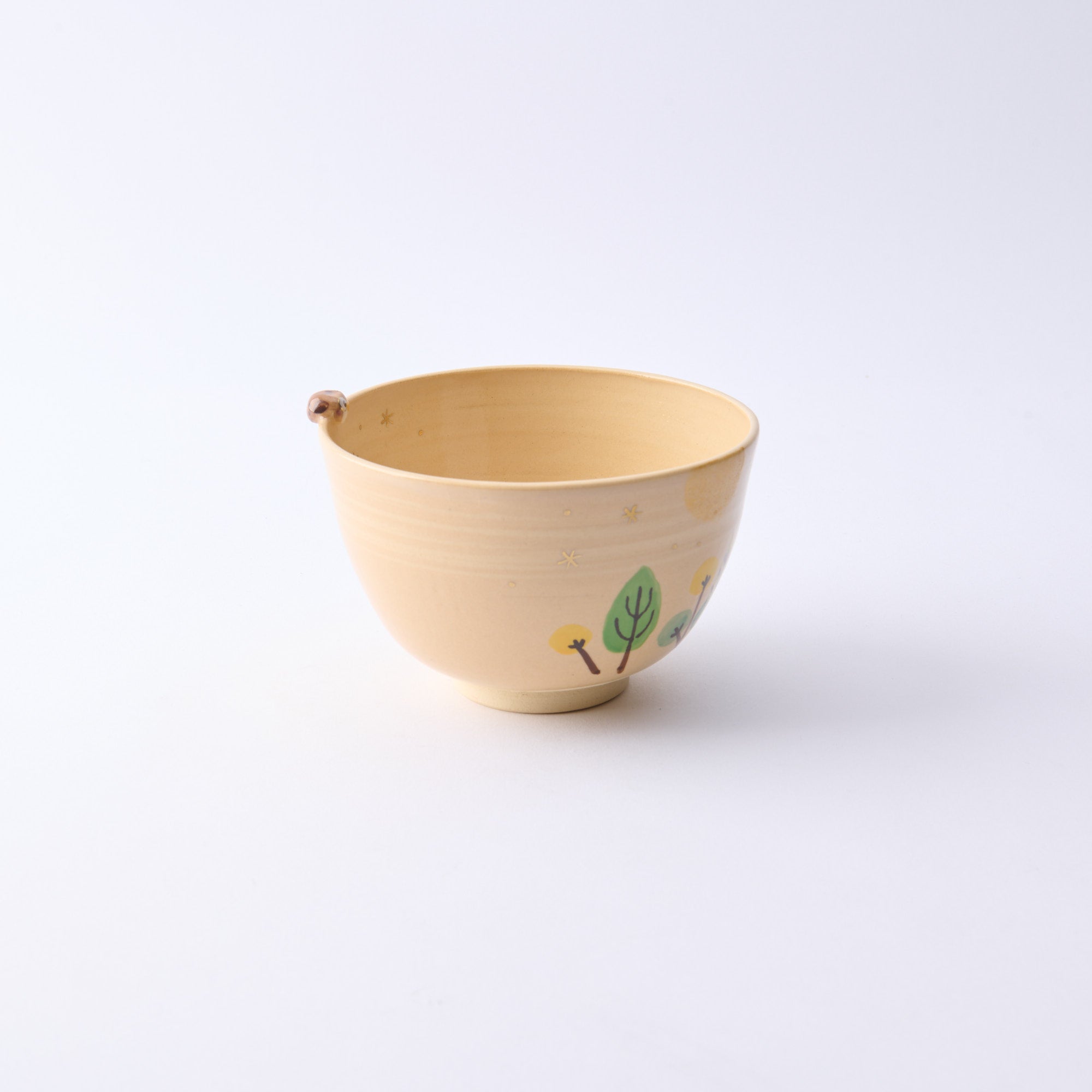 Forest and Peeking Owl Matcha Bowl