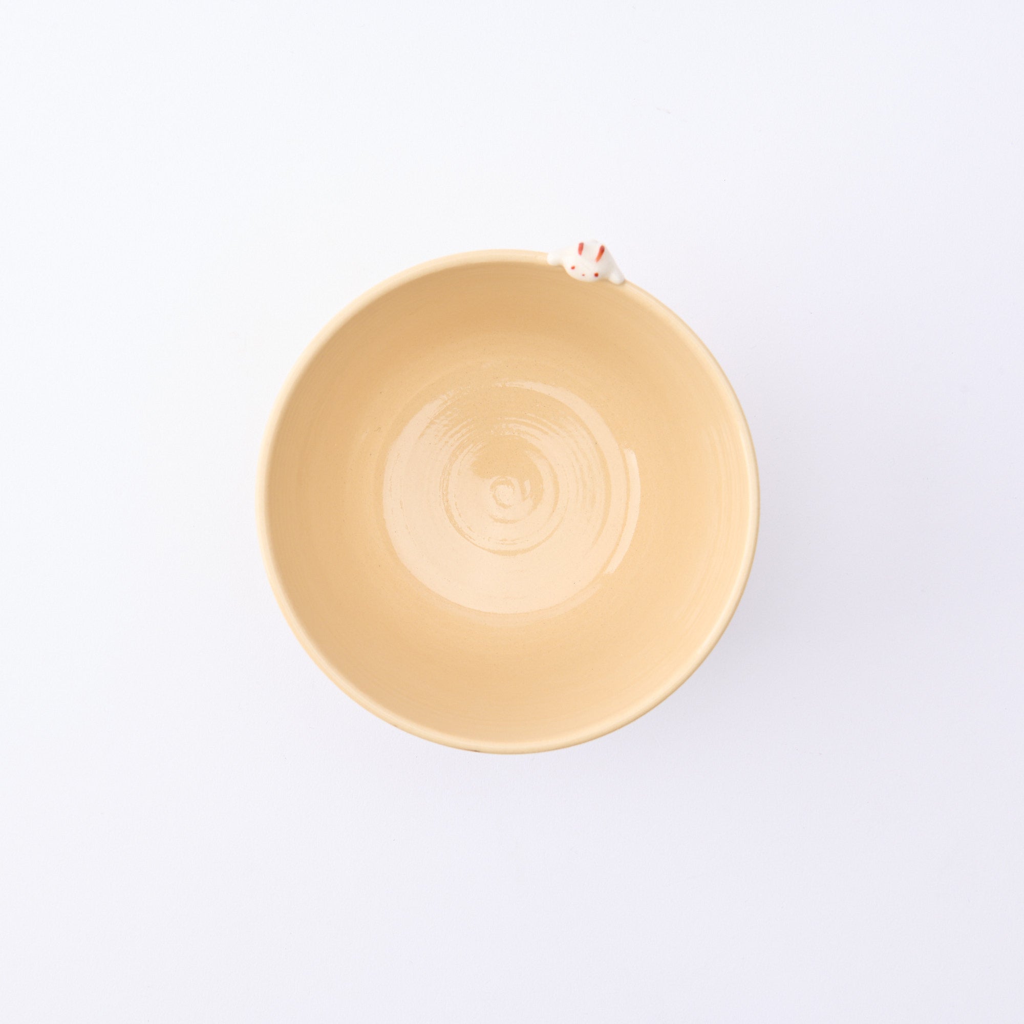 Autumn Plants and Peeking Rabbit Matcha Bowl