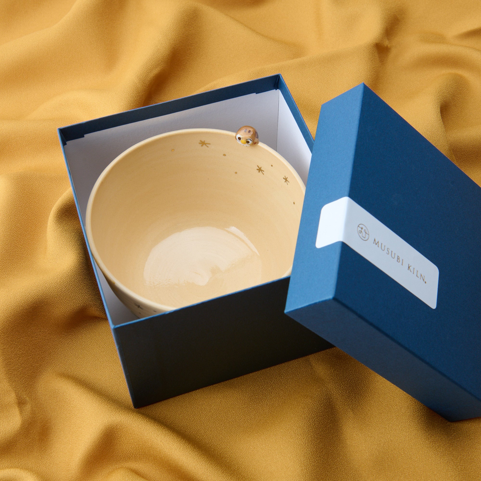 Forest and Peeking Owl Matcha Bowl