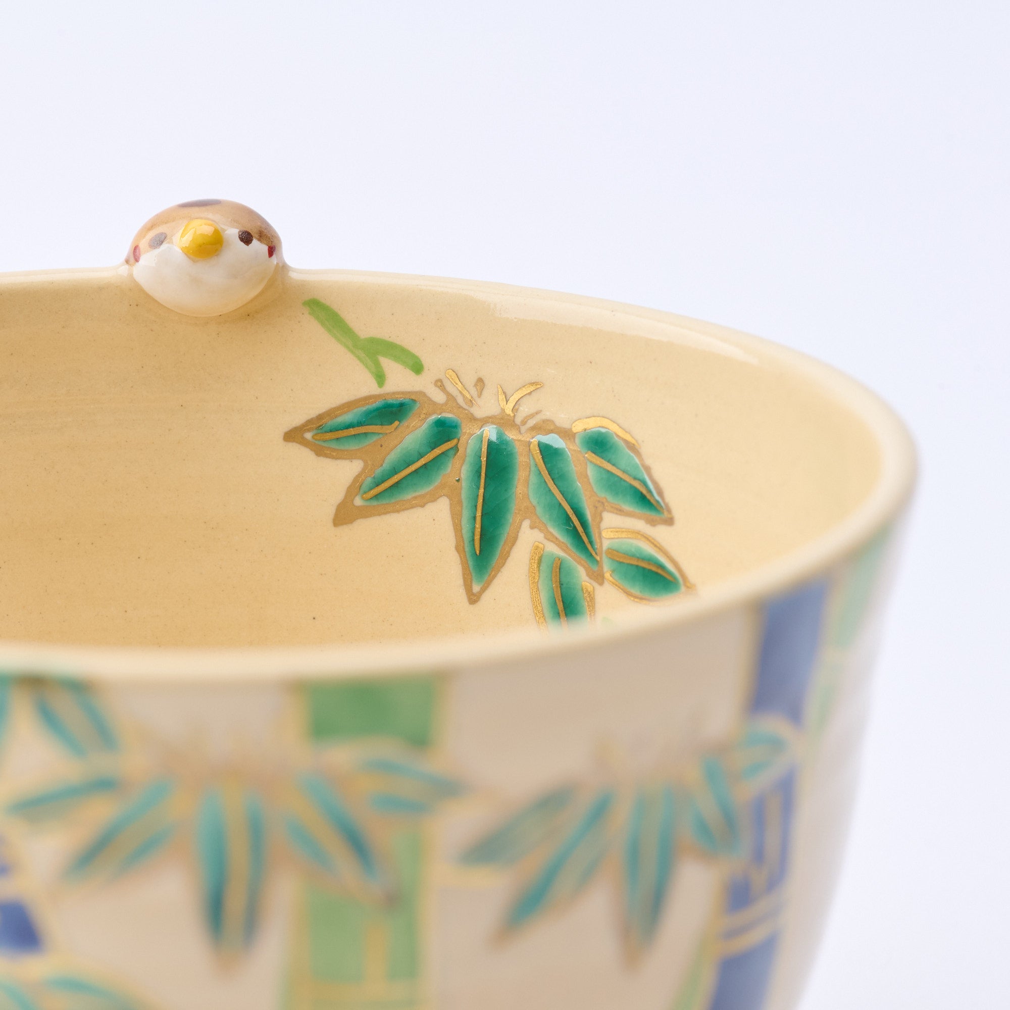 Bamboo and Peeking Sparrow Matcha Bowl