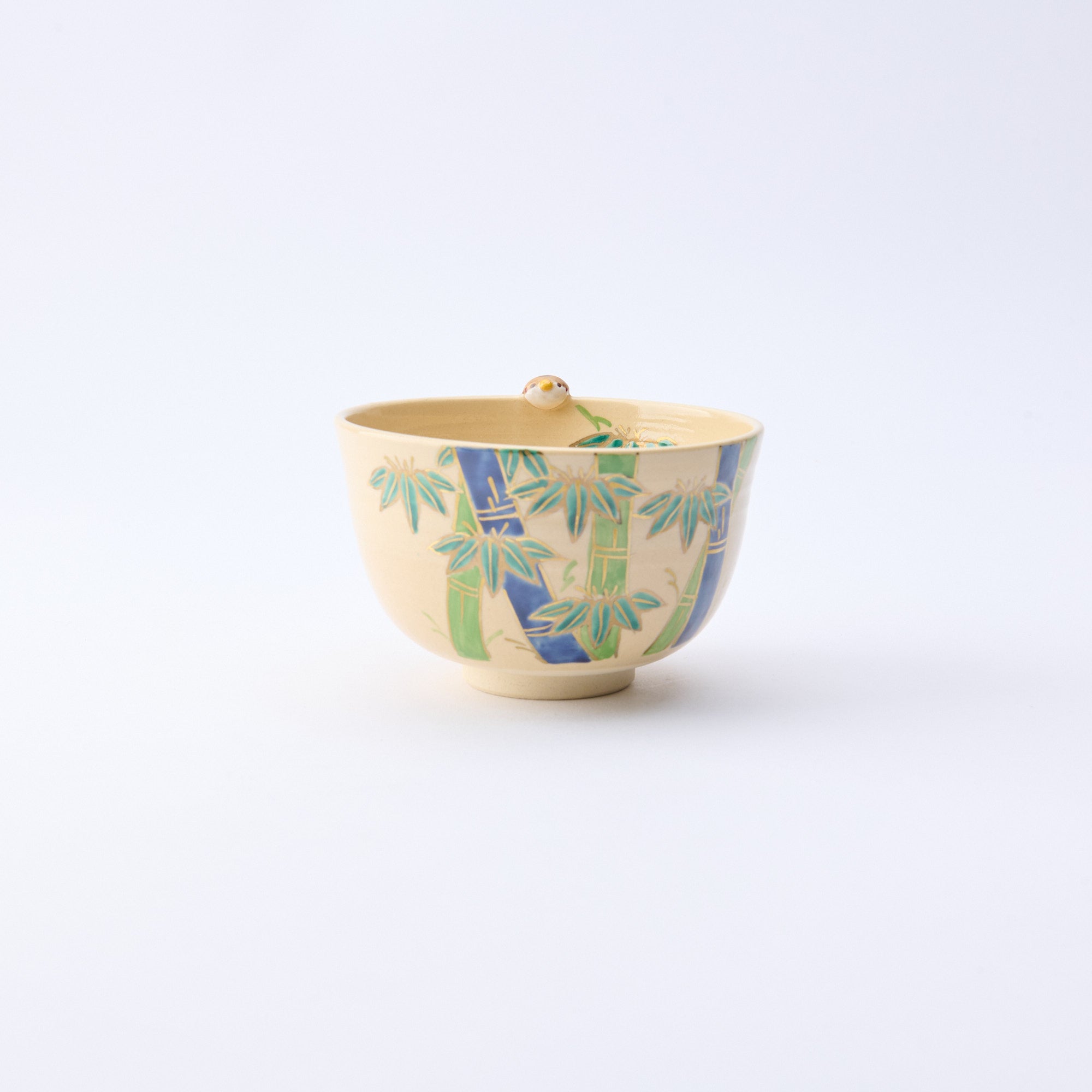 Bamboo and Peeking Sparrow Matcha Bowl