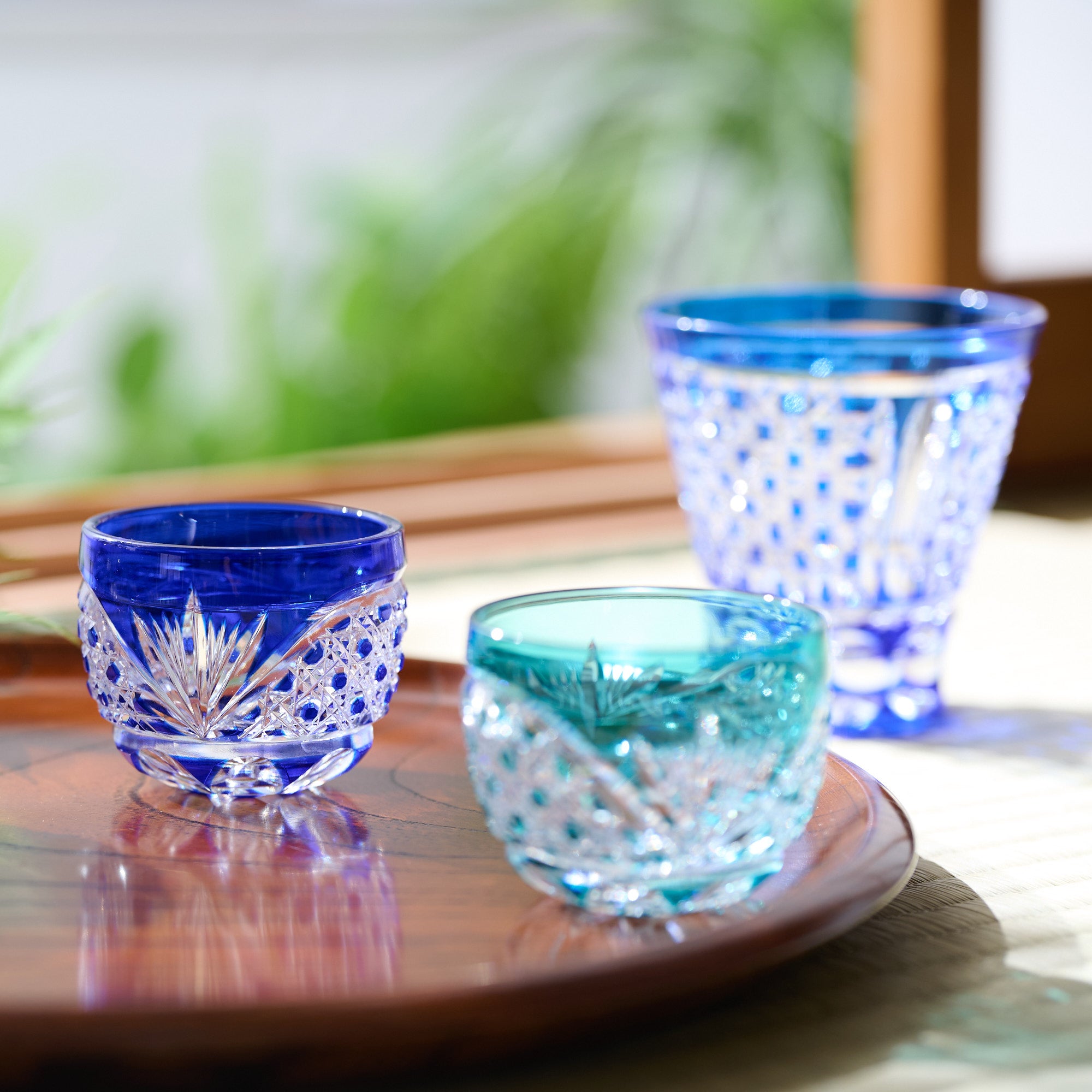 Lapis Lazuli Crystal Guinomi Sake Cup