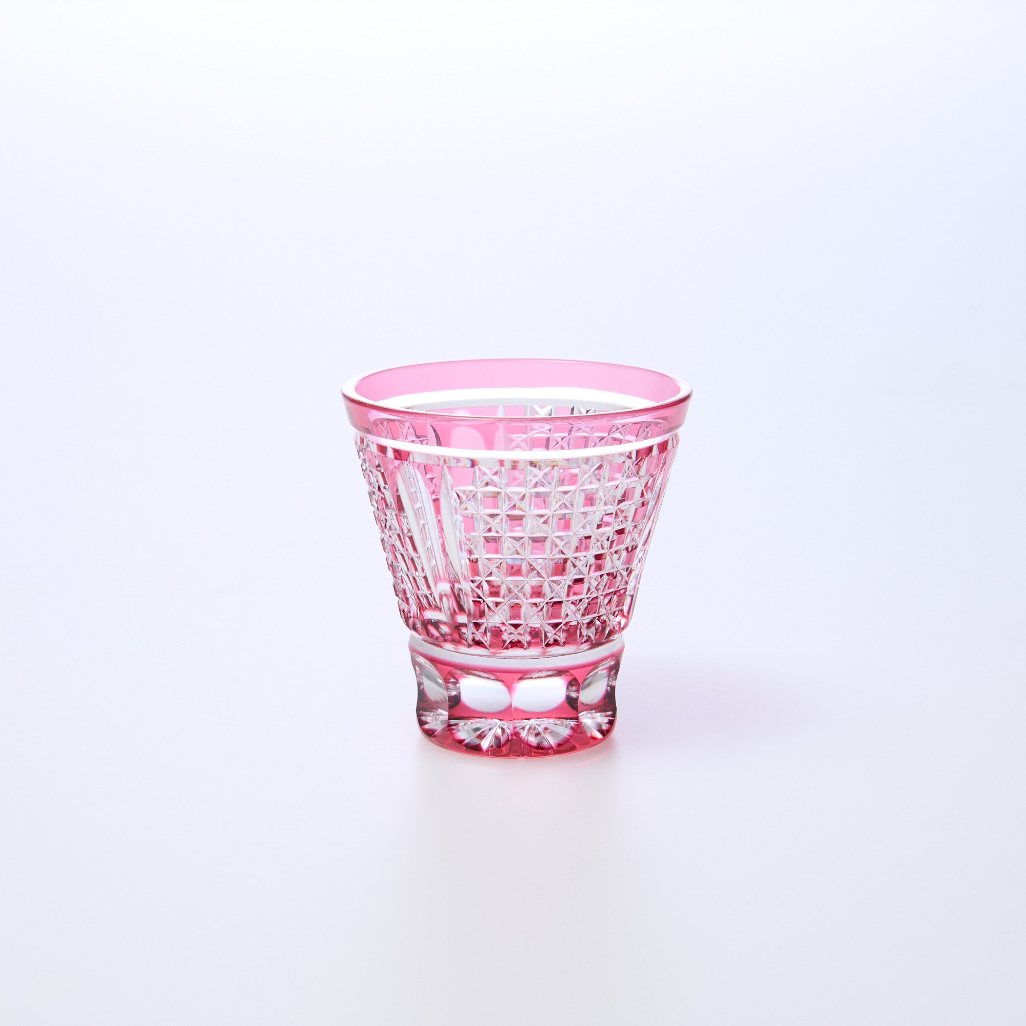 Pink Checkered Whiskey Glass