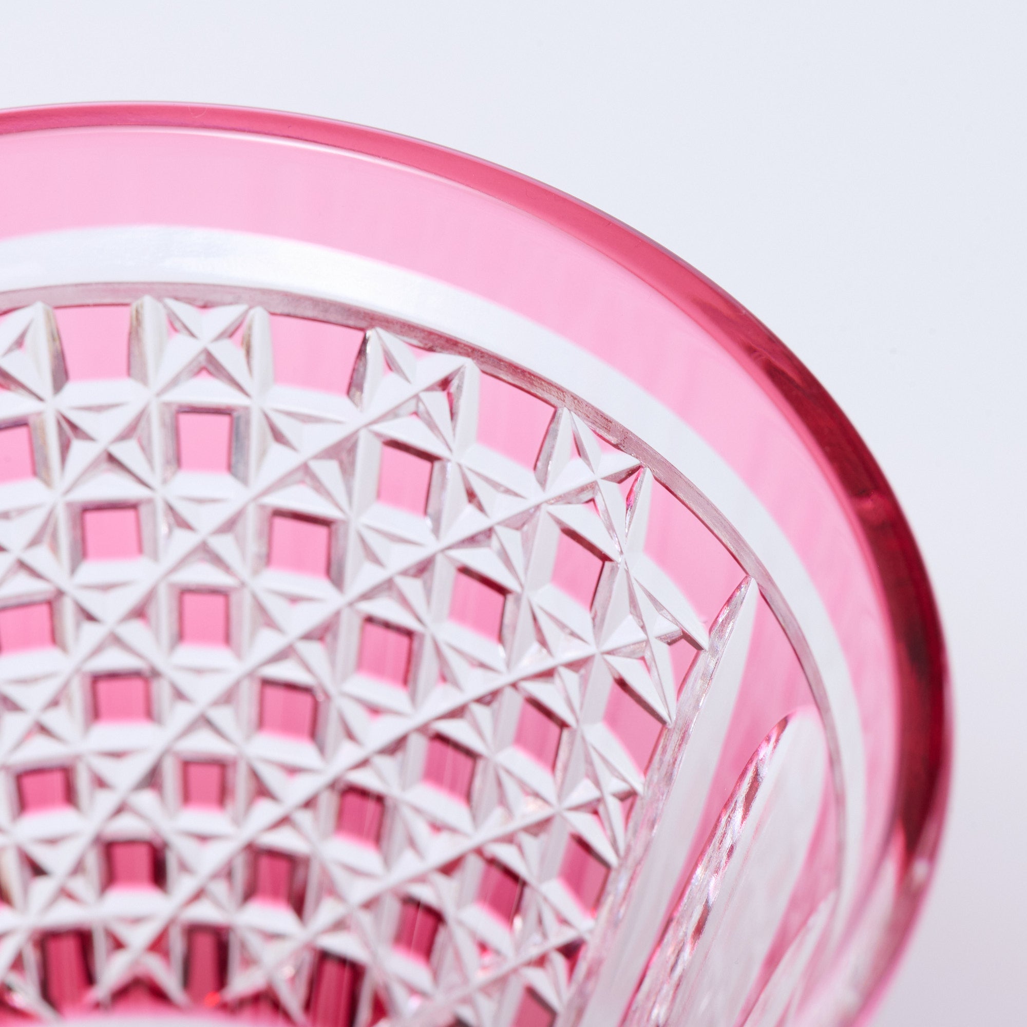 Pink Checkered Whiskey Glass