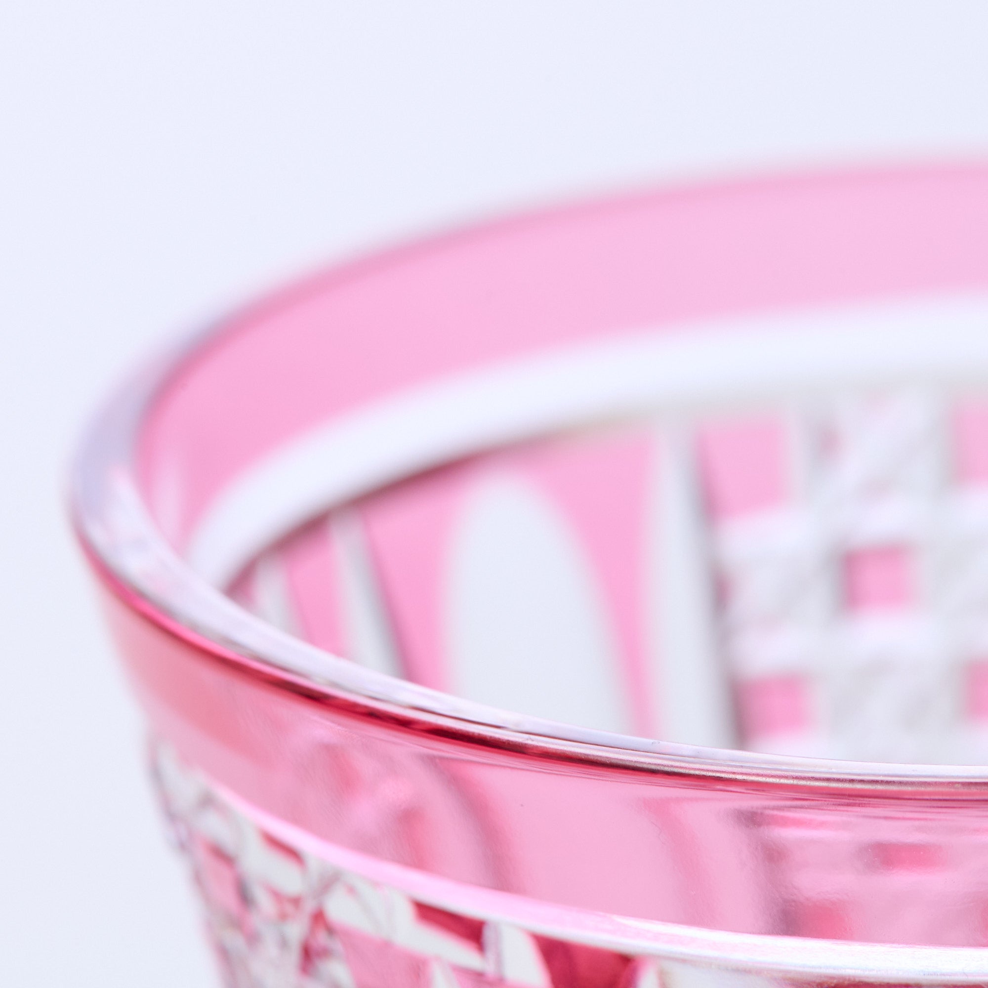 Pink Checkered Whiskey Glass