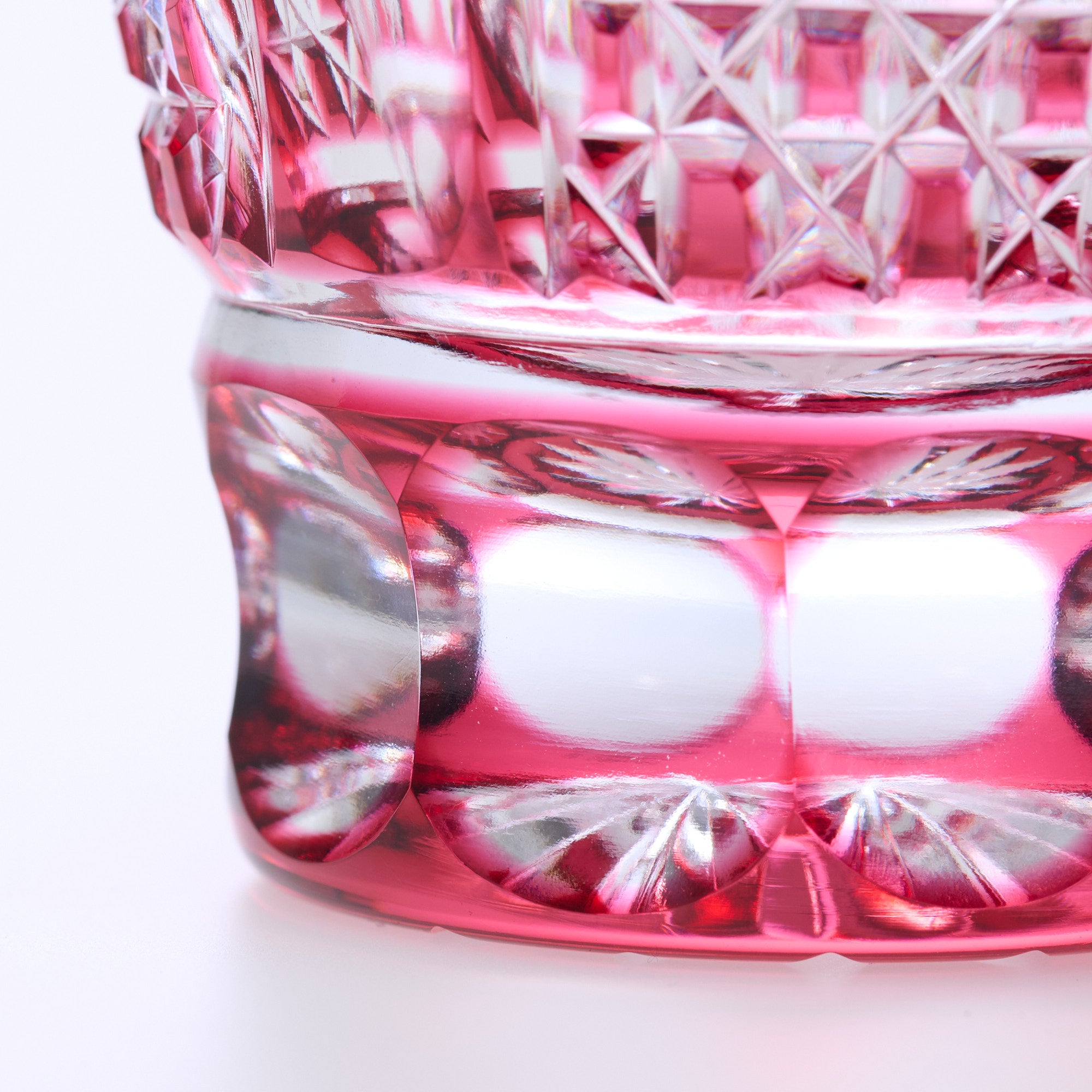 Pink Checkered Whiskey Glass