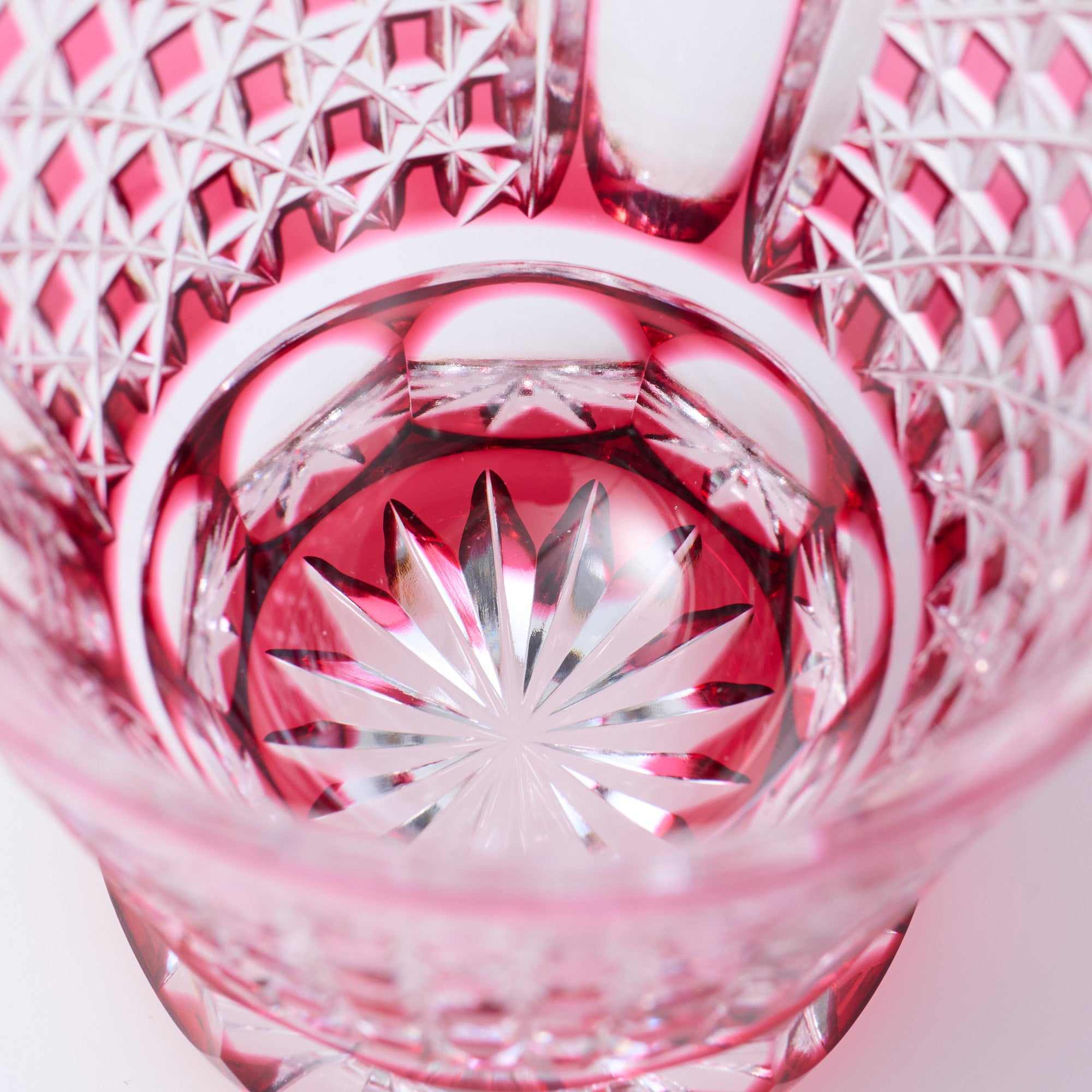 Pink Checkered Whiskey Glass