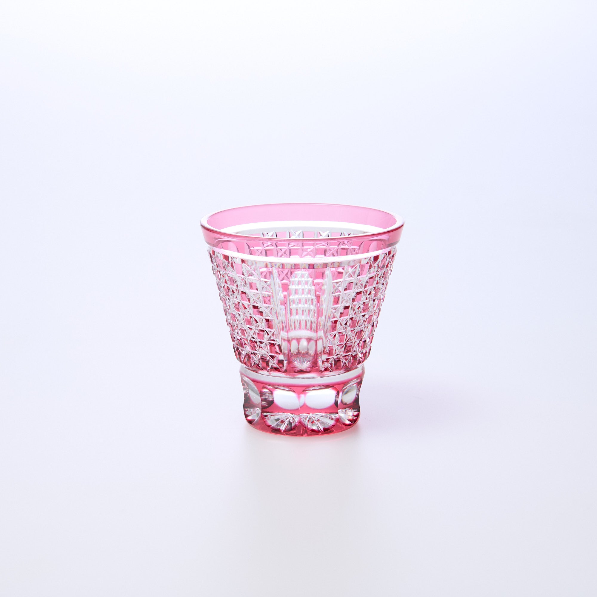 Pink Checkered Whiskey Glass