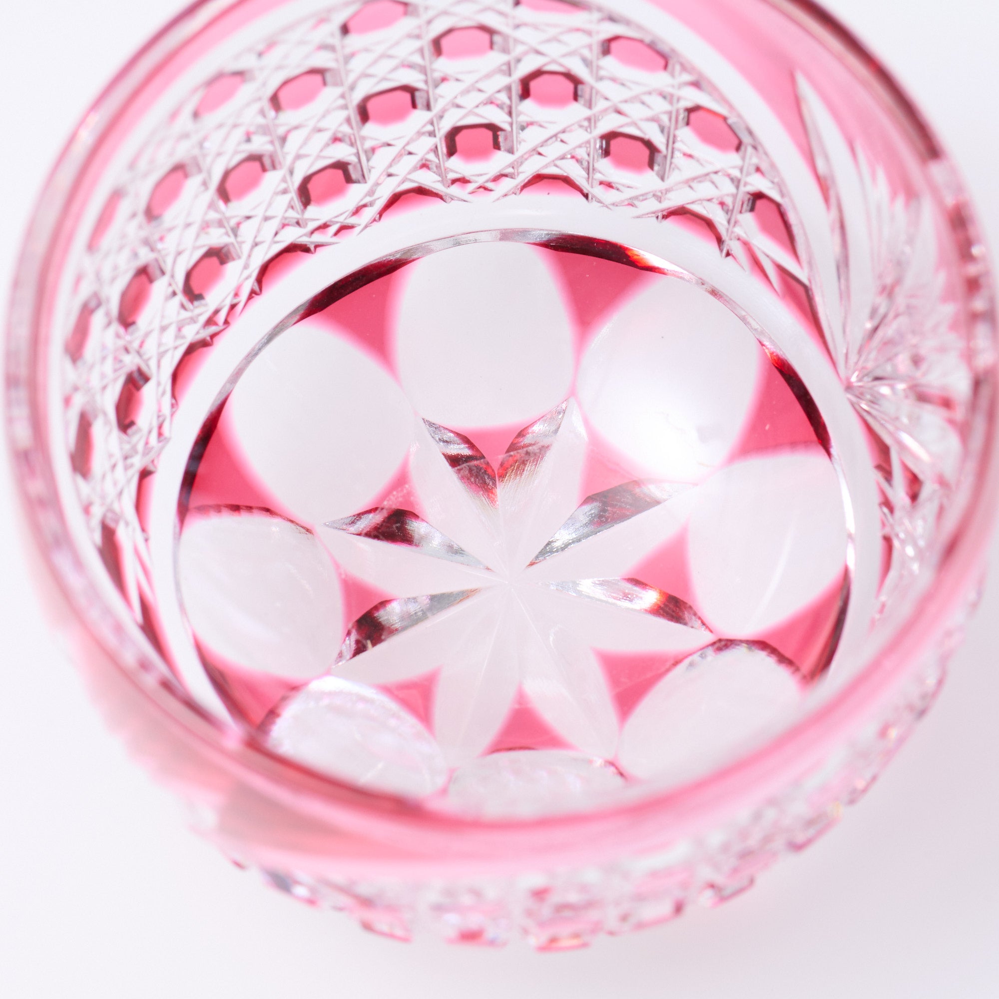 Pink Crystal Guinomi Sake Cup