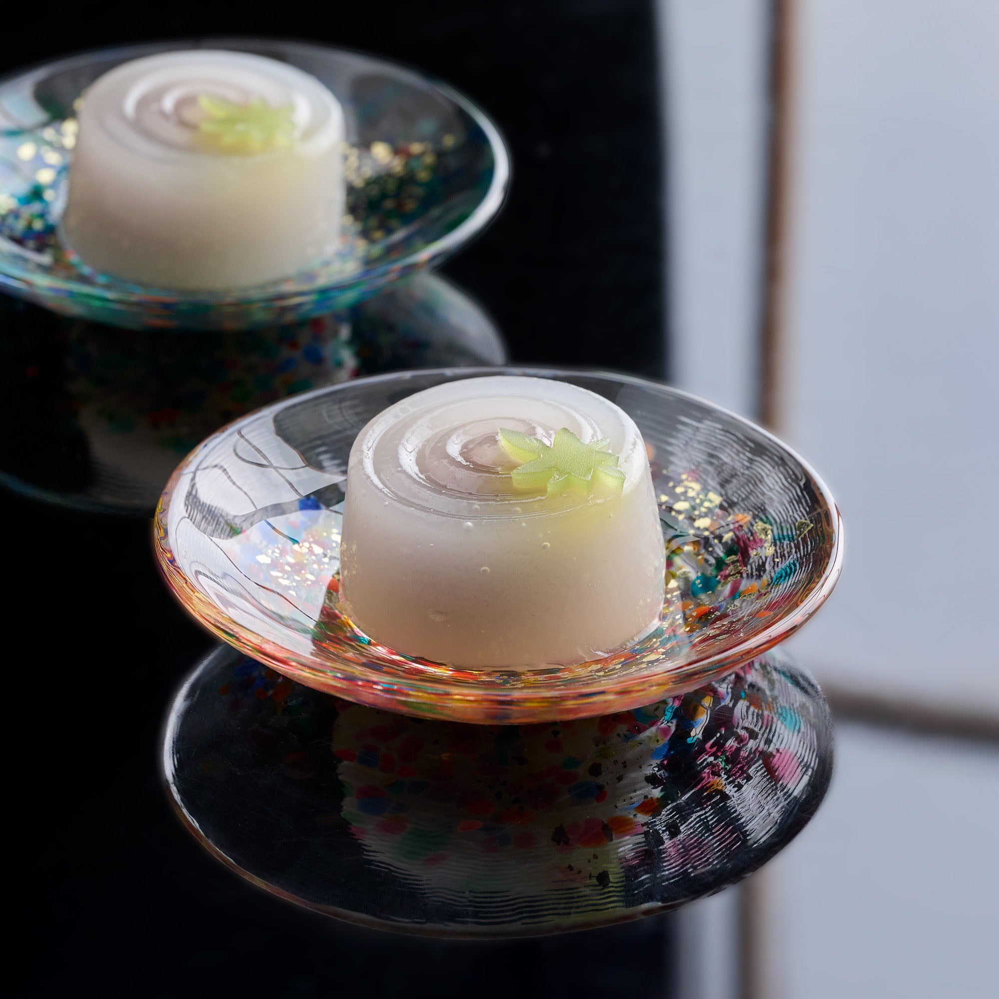 Sommerfeuerwerk-Beilagentellerpaar