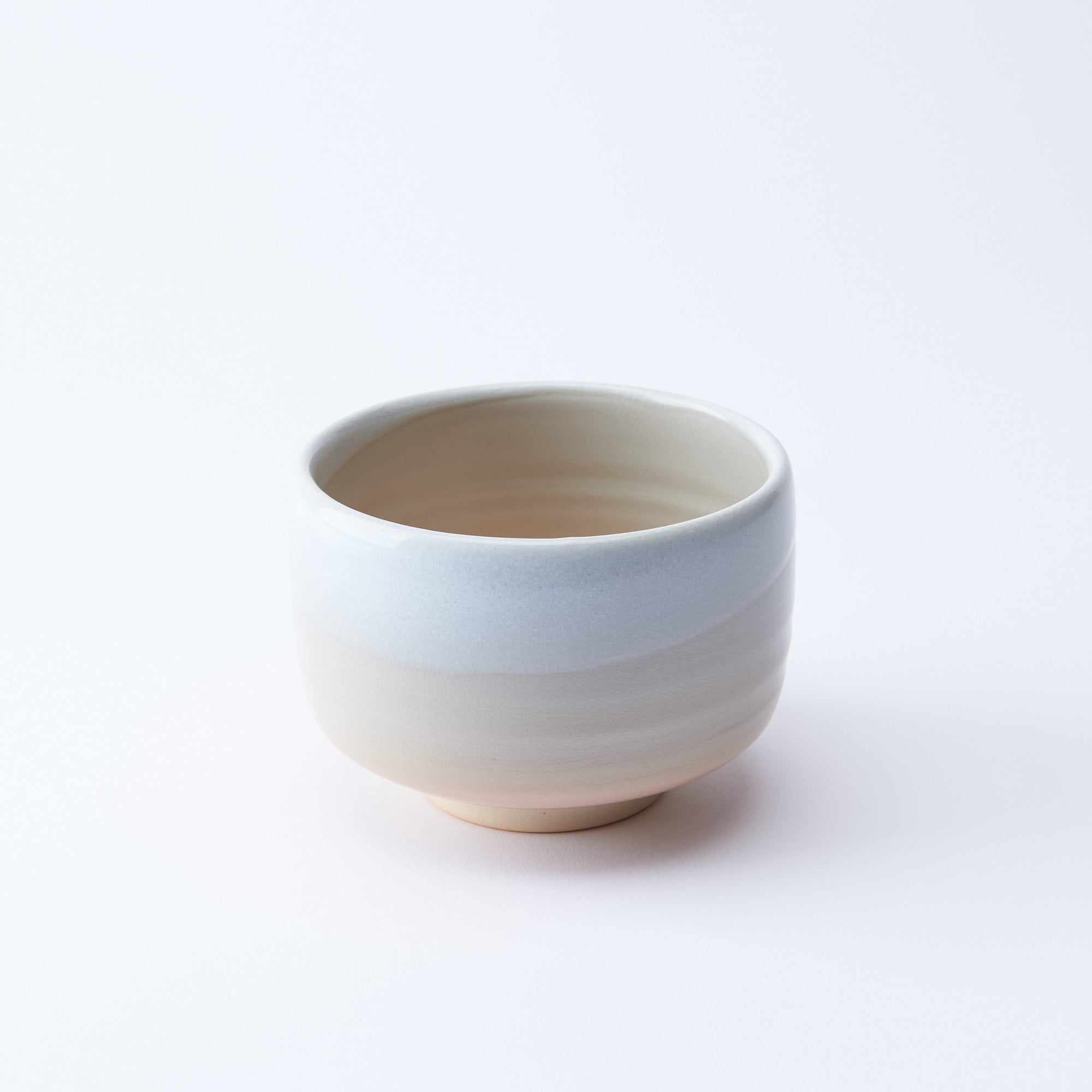 White Cream Gradient Matcha Bowl