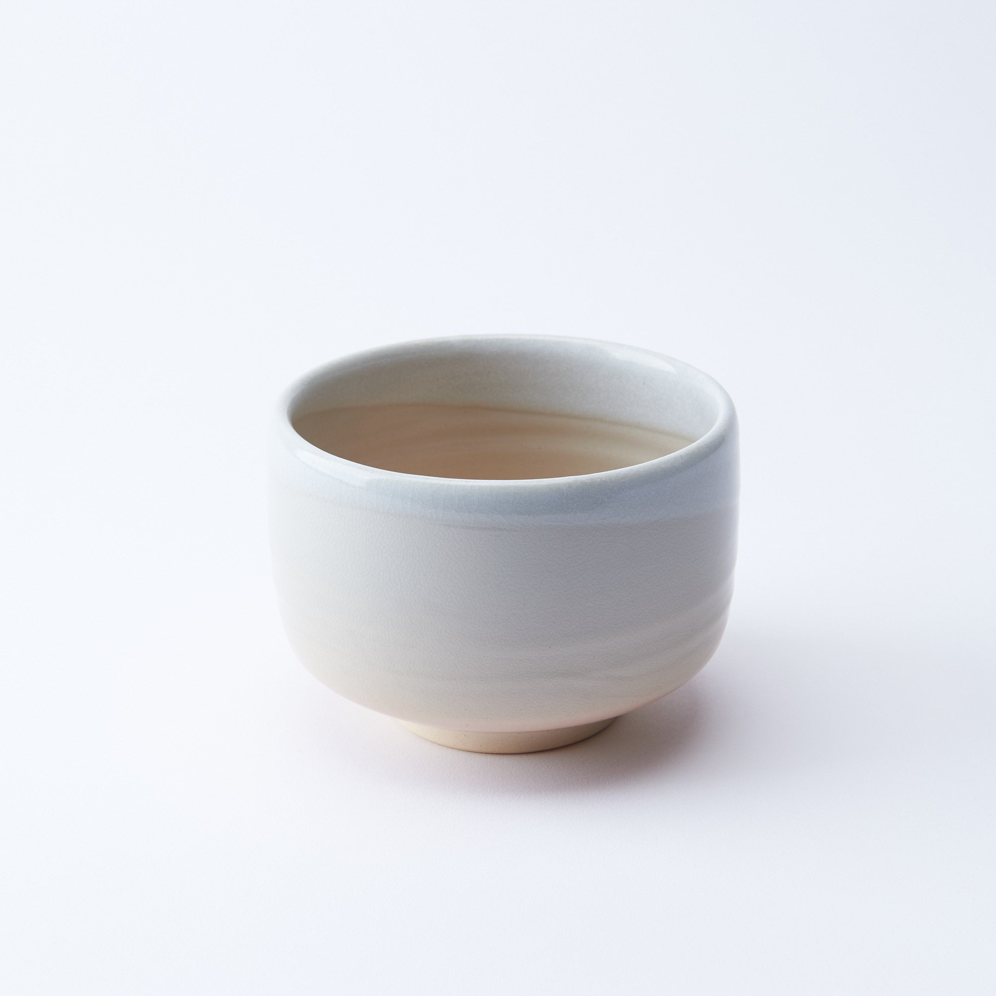 White Cream Gradient Matcha Bowl