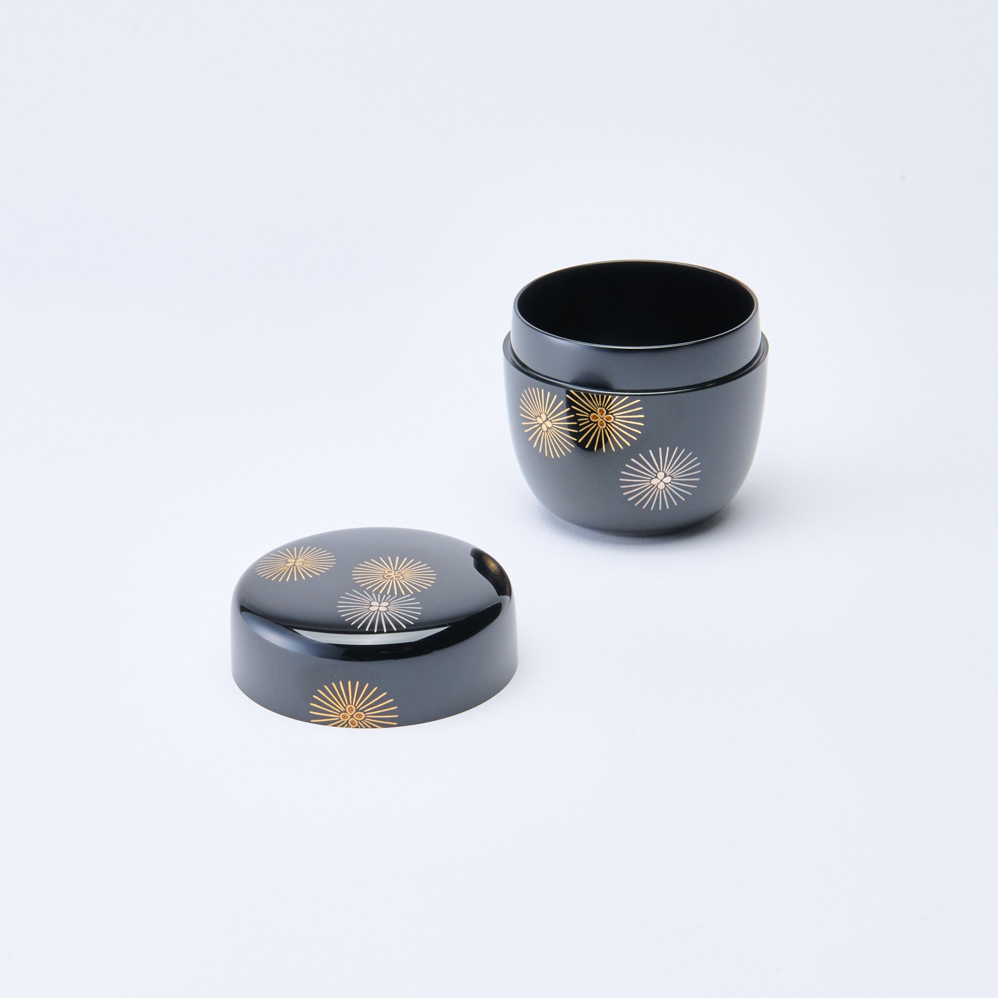 Gold and Silver Larch Tree Natsume Matcha Container
