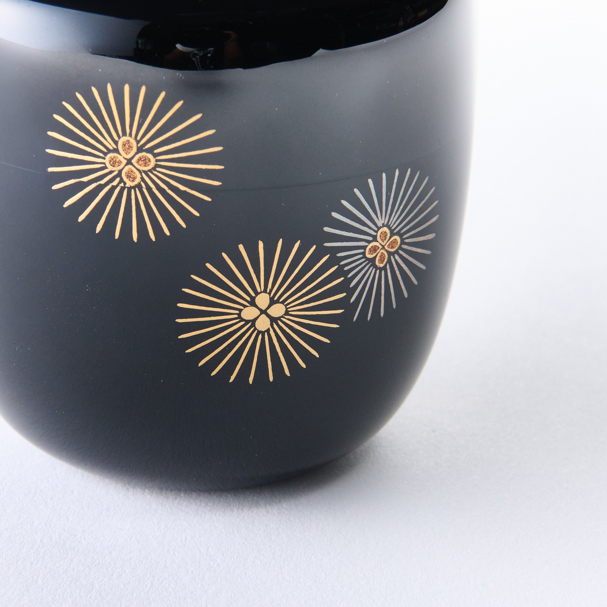 Gold and Silver Larch Tree Natsume Matcha Container