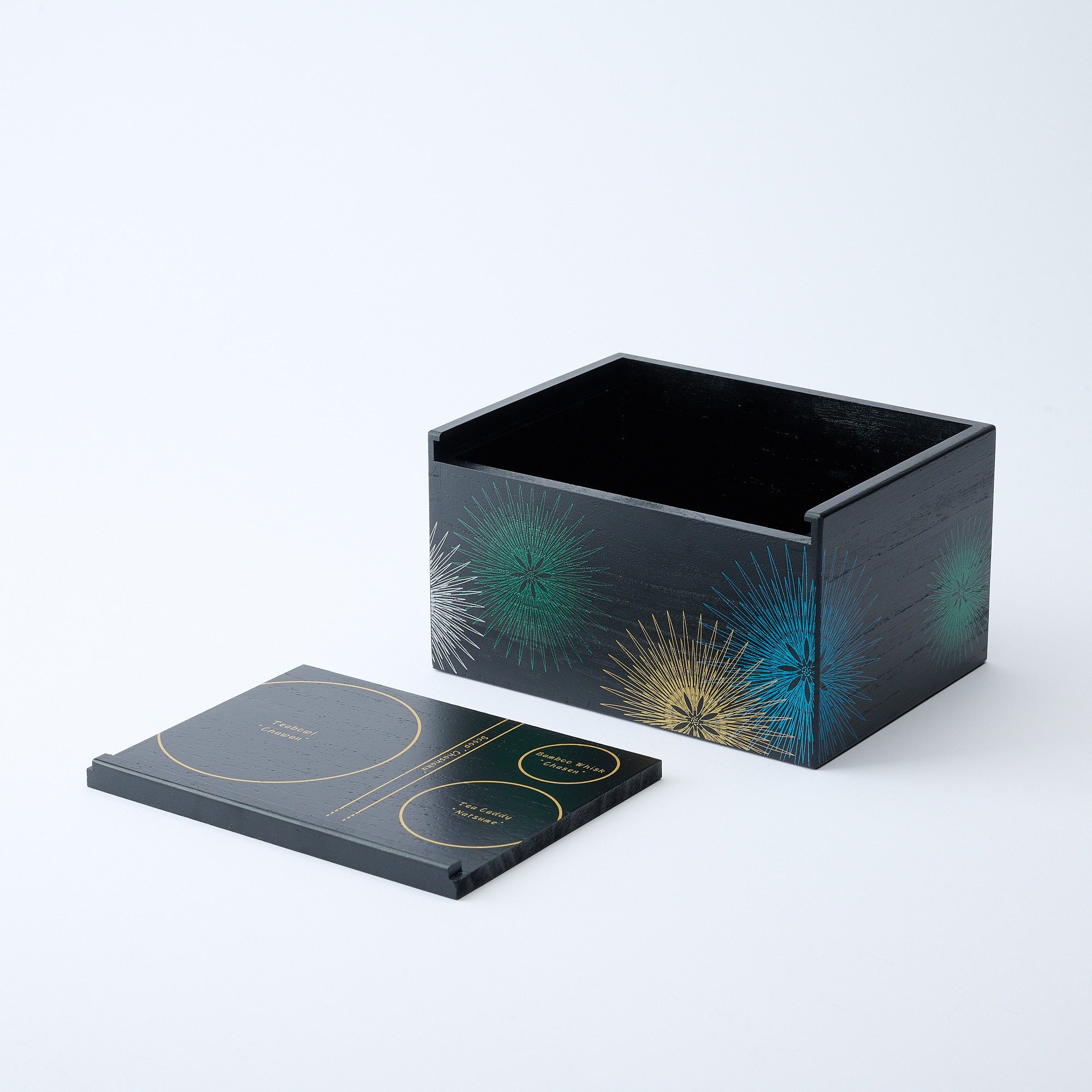 Yu-Chabako Black & Fireworks Matcha Tea Set