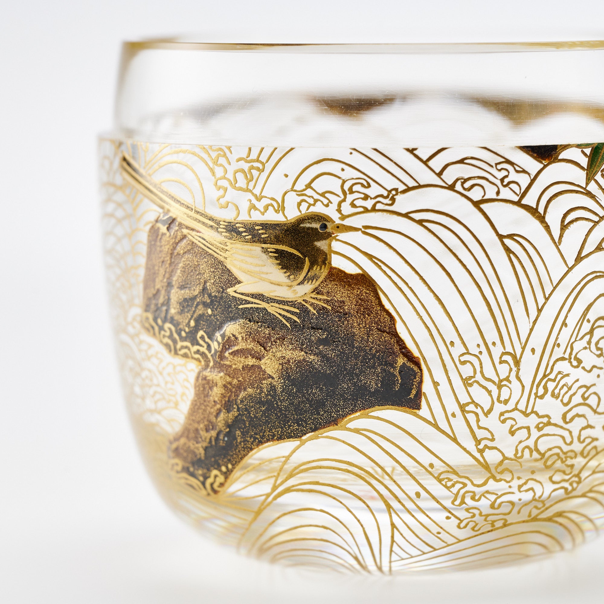 Wagtails at the Waterfall Natsume Matcha Container