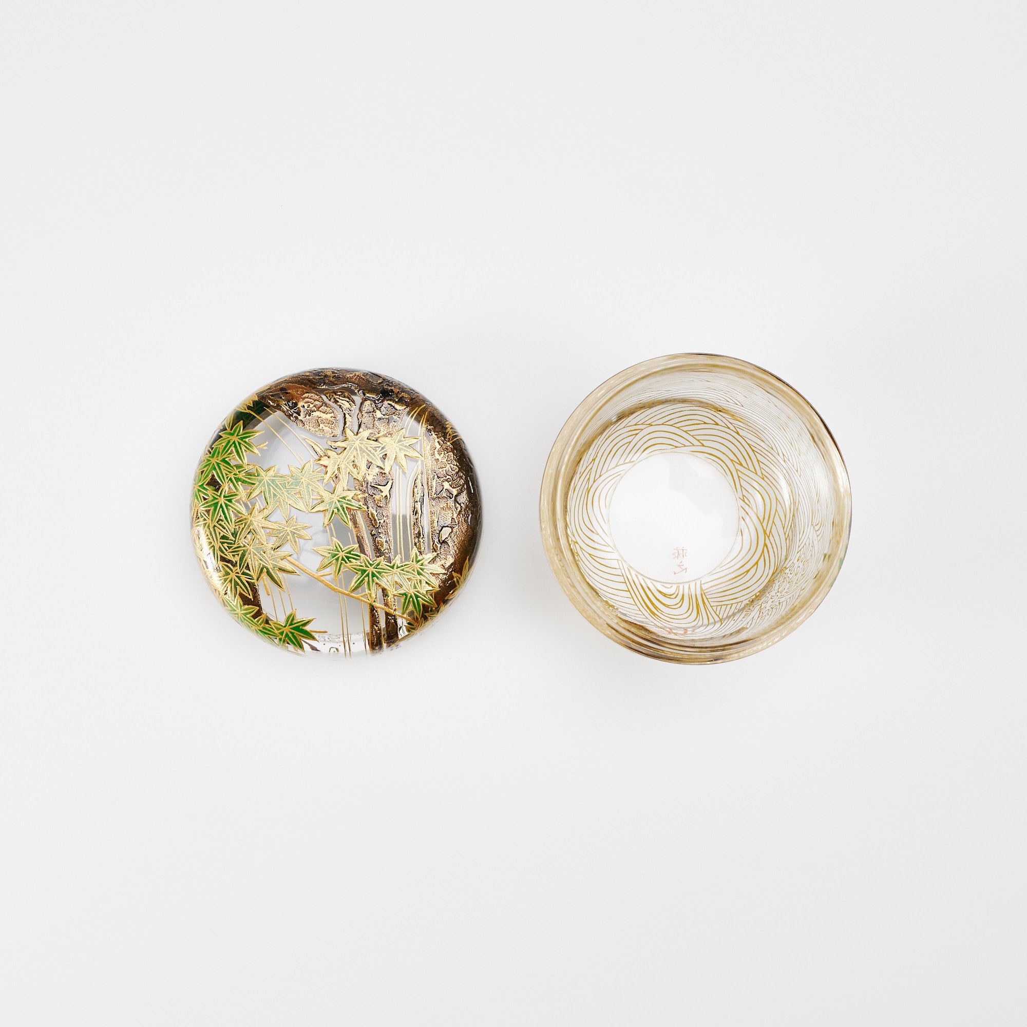 Wagtails at the Waterfall Natsume Matcha Container