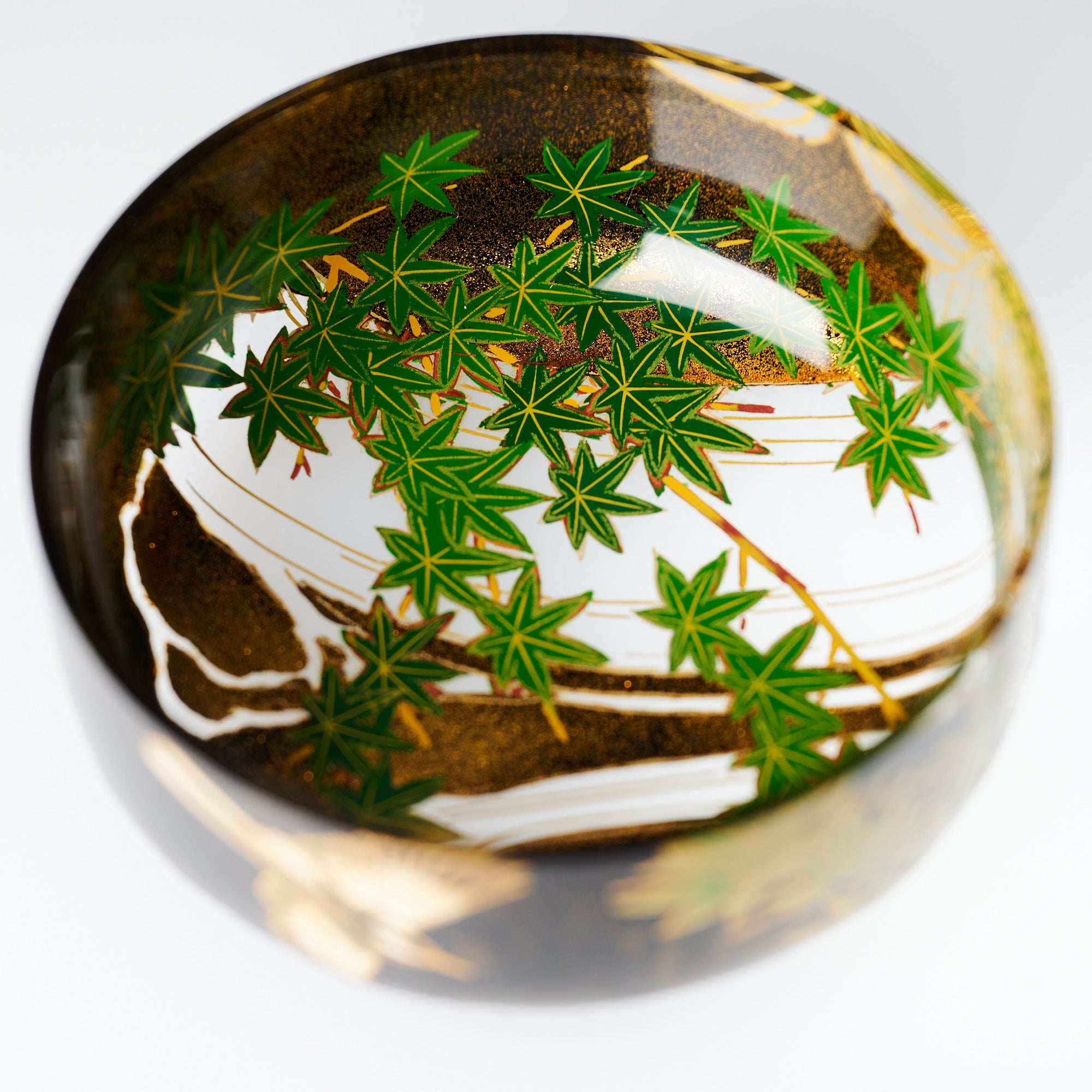 Wagtails at the Waterfall Natsume Matcha Container