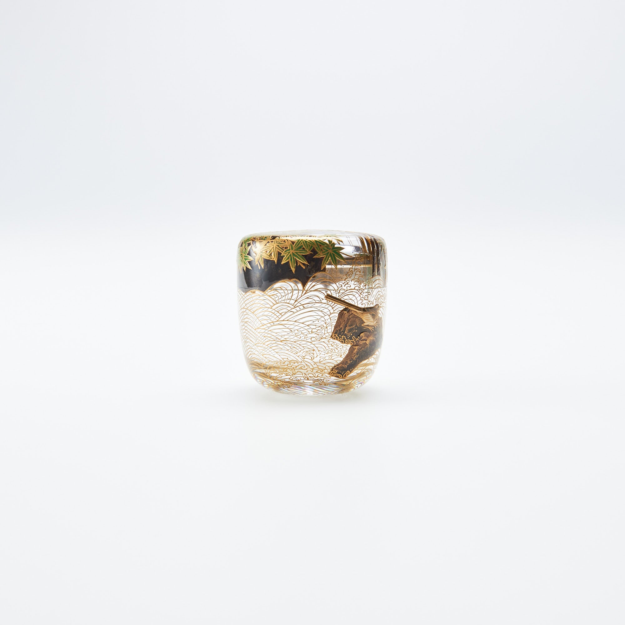 Wagtails at the Waterfall Natsume Matcha Container