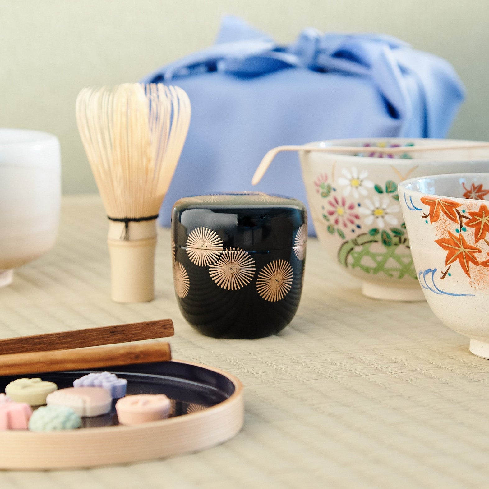 Golden Larch Tree Chu-Natsume Matcha Container