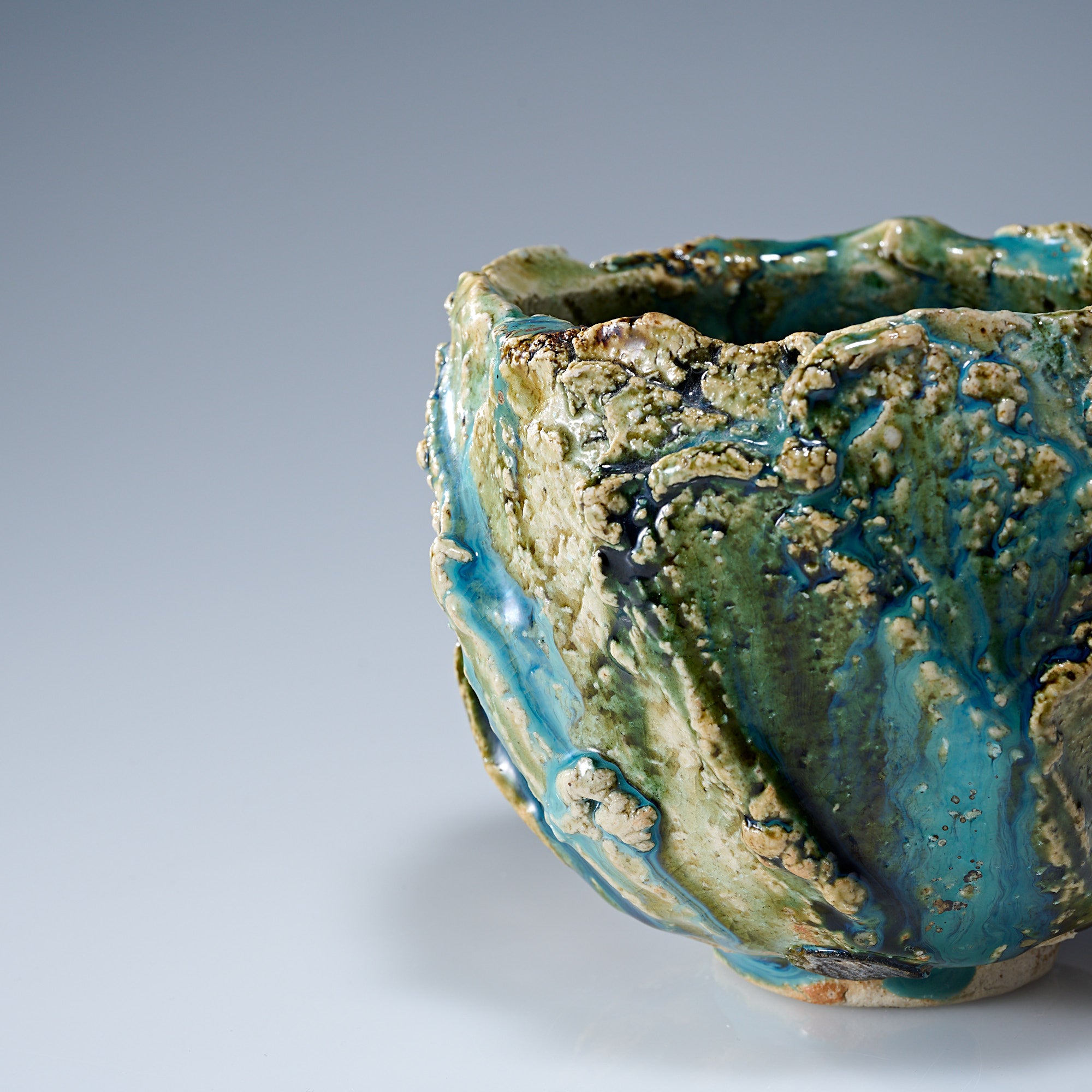 Oribe Earthen Wave Matcha Bowl