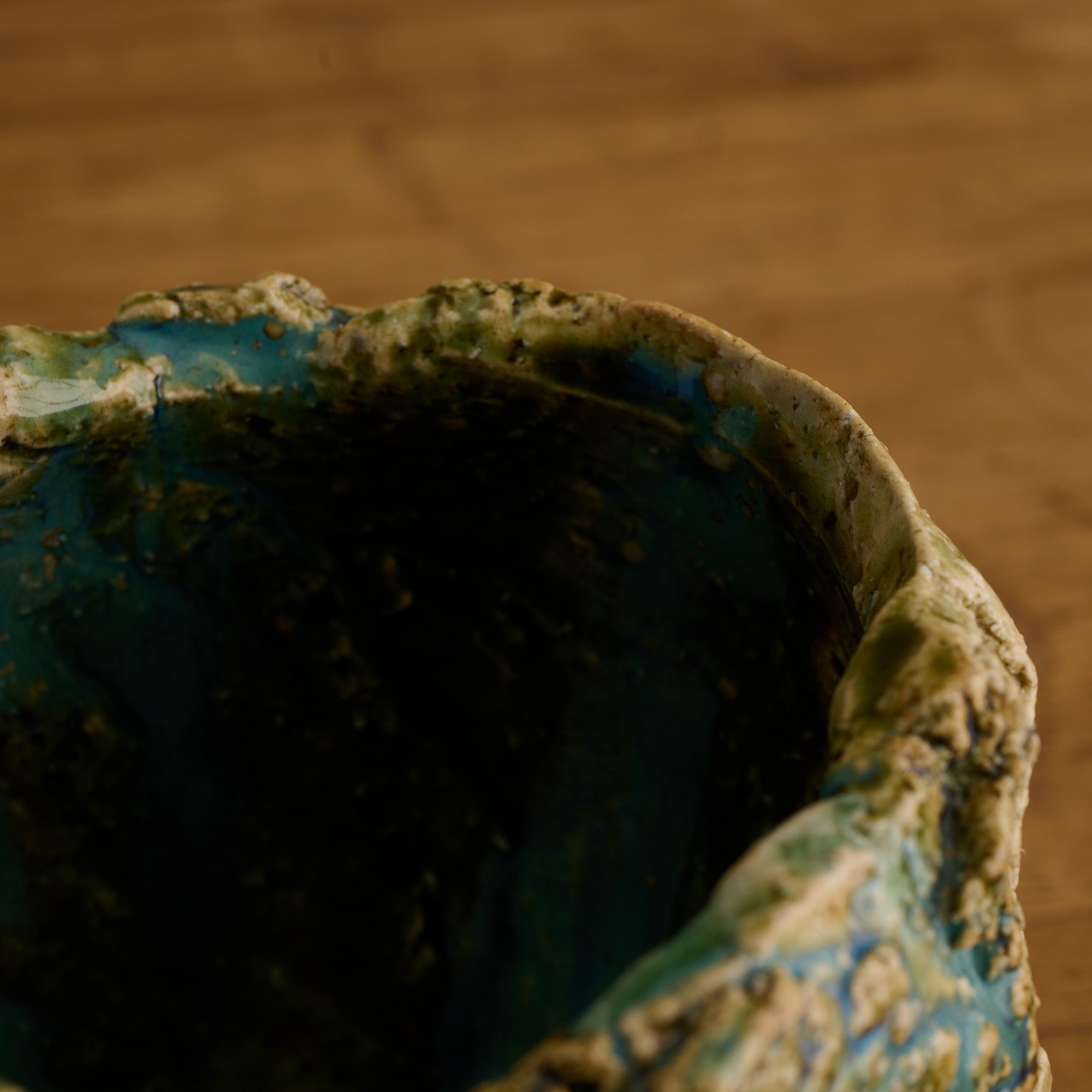 Oribe Earthen Wave Matcha Bowl