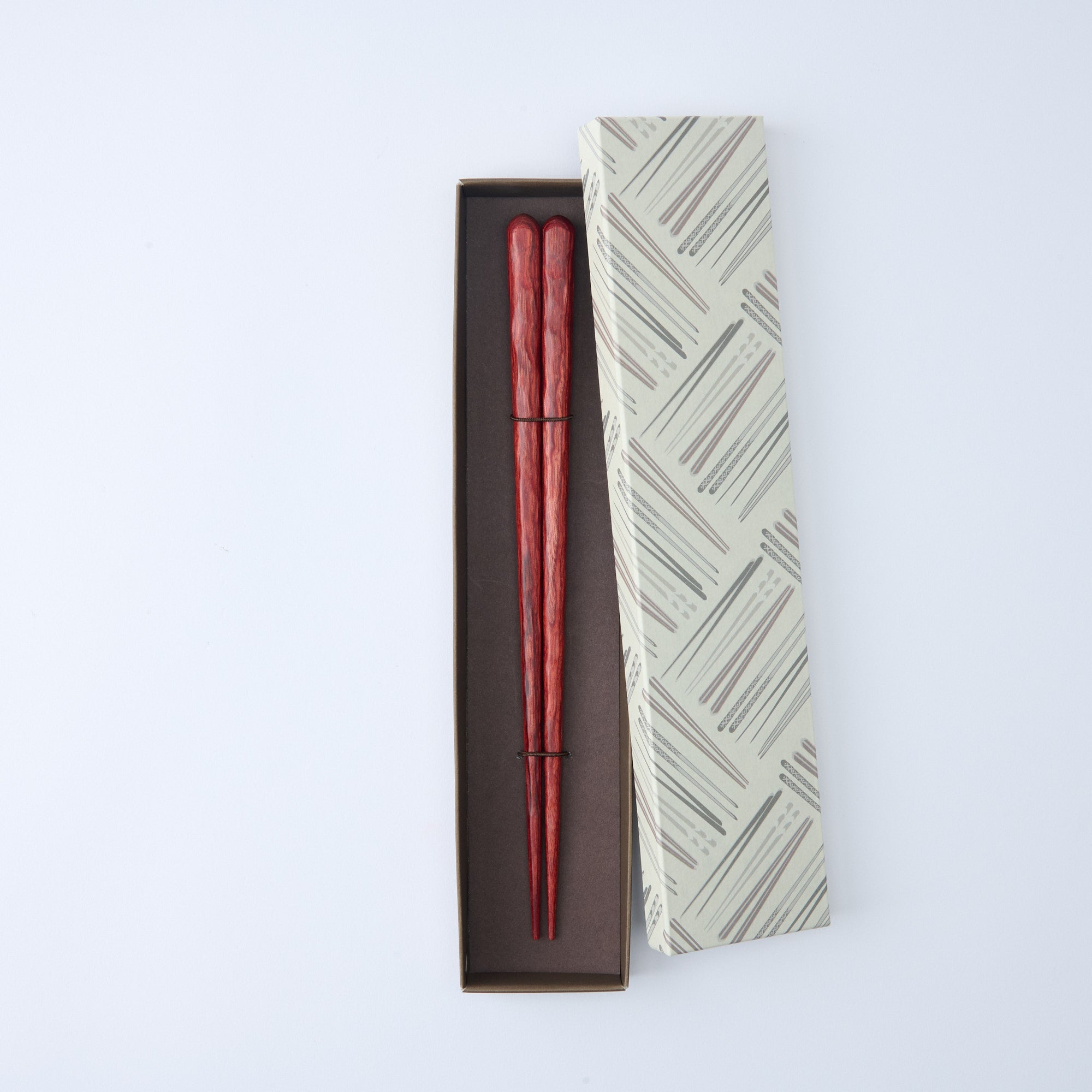 Thick Wavy Grip Wood Grain Chopsticks