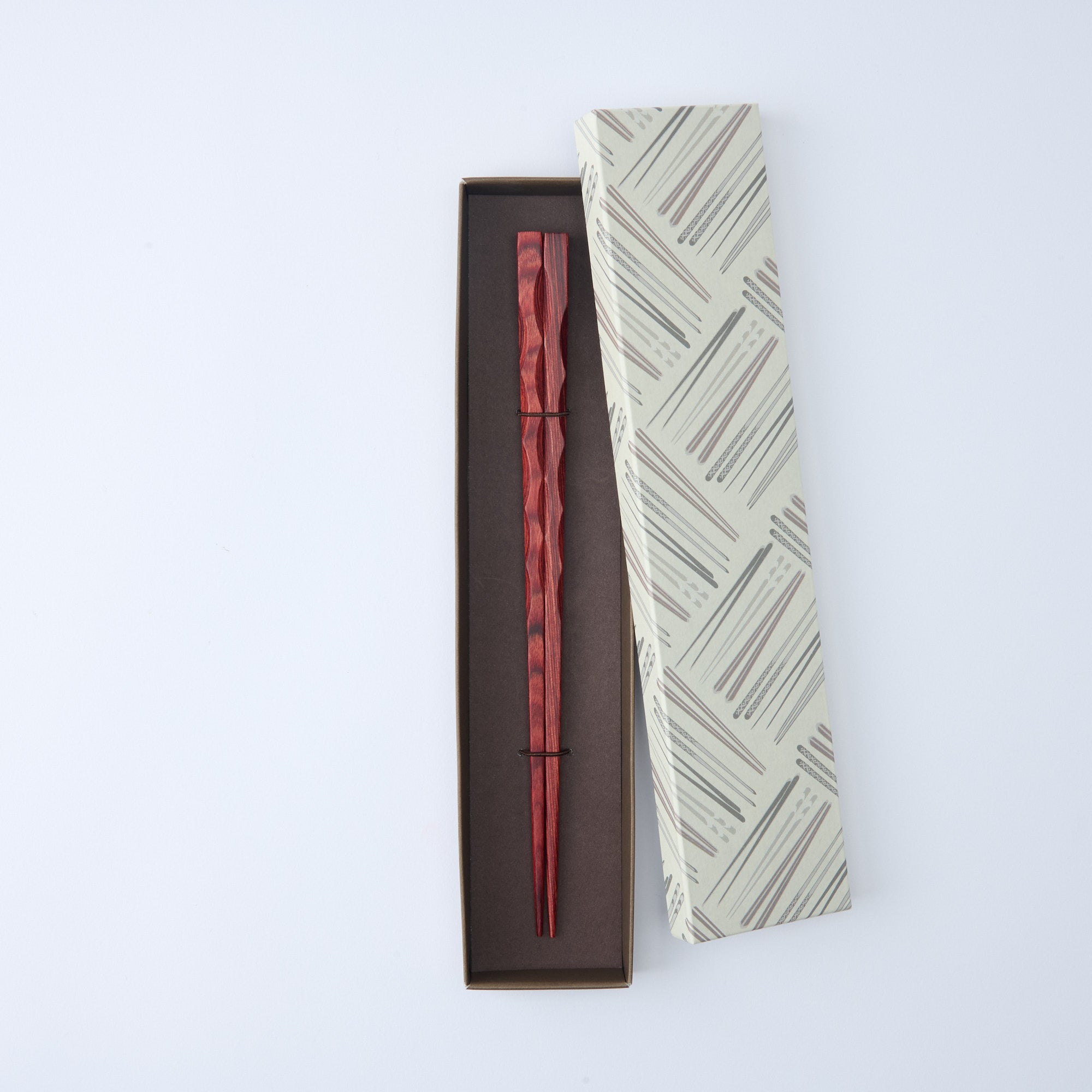 Wavy Grip Wood Grain Chopsticks