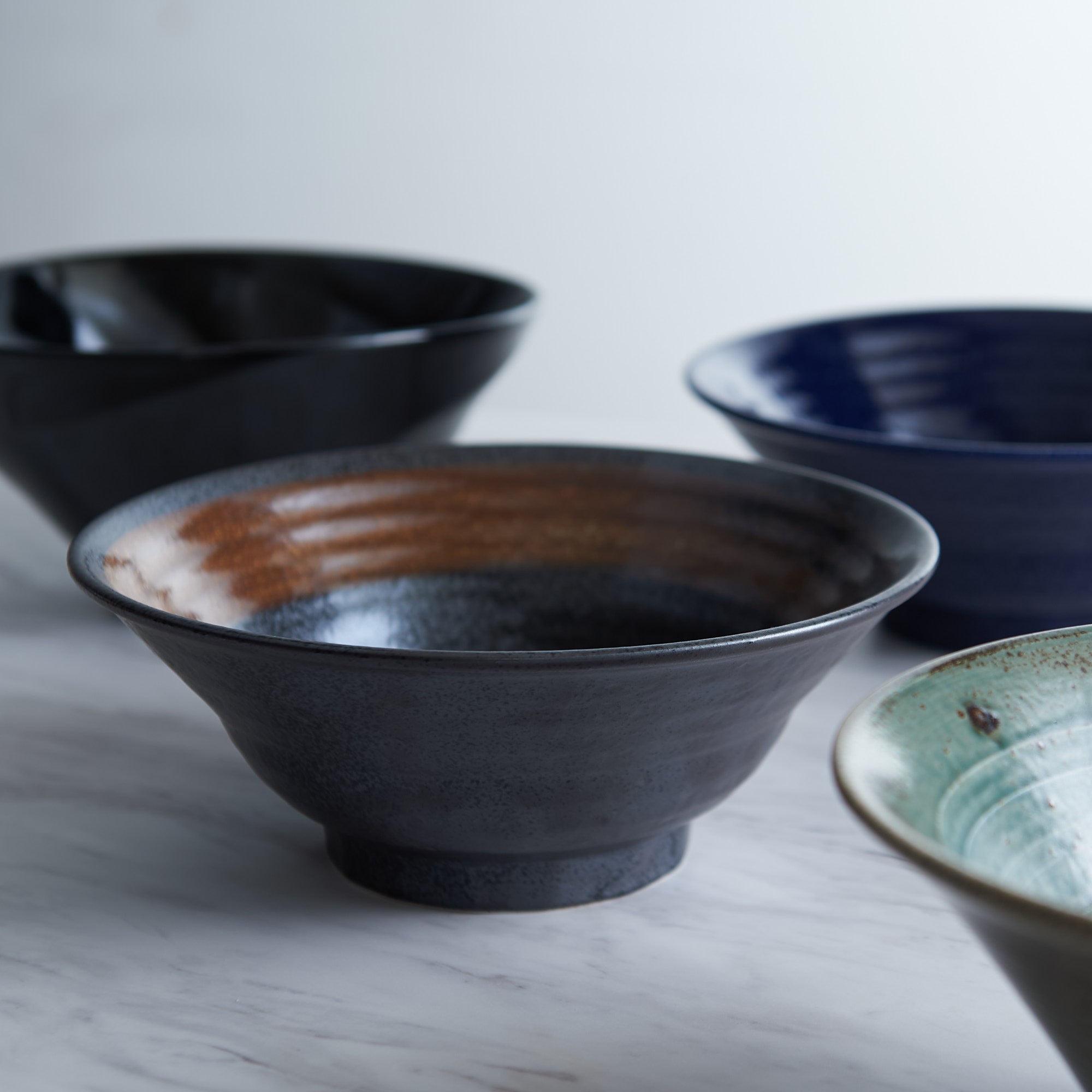 Black Hakeme Ramen Bowl 8.9 IN