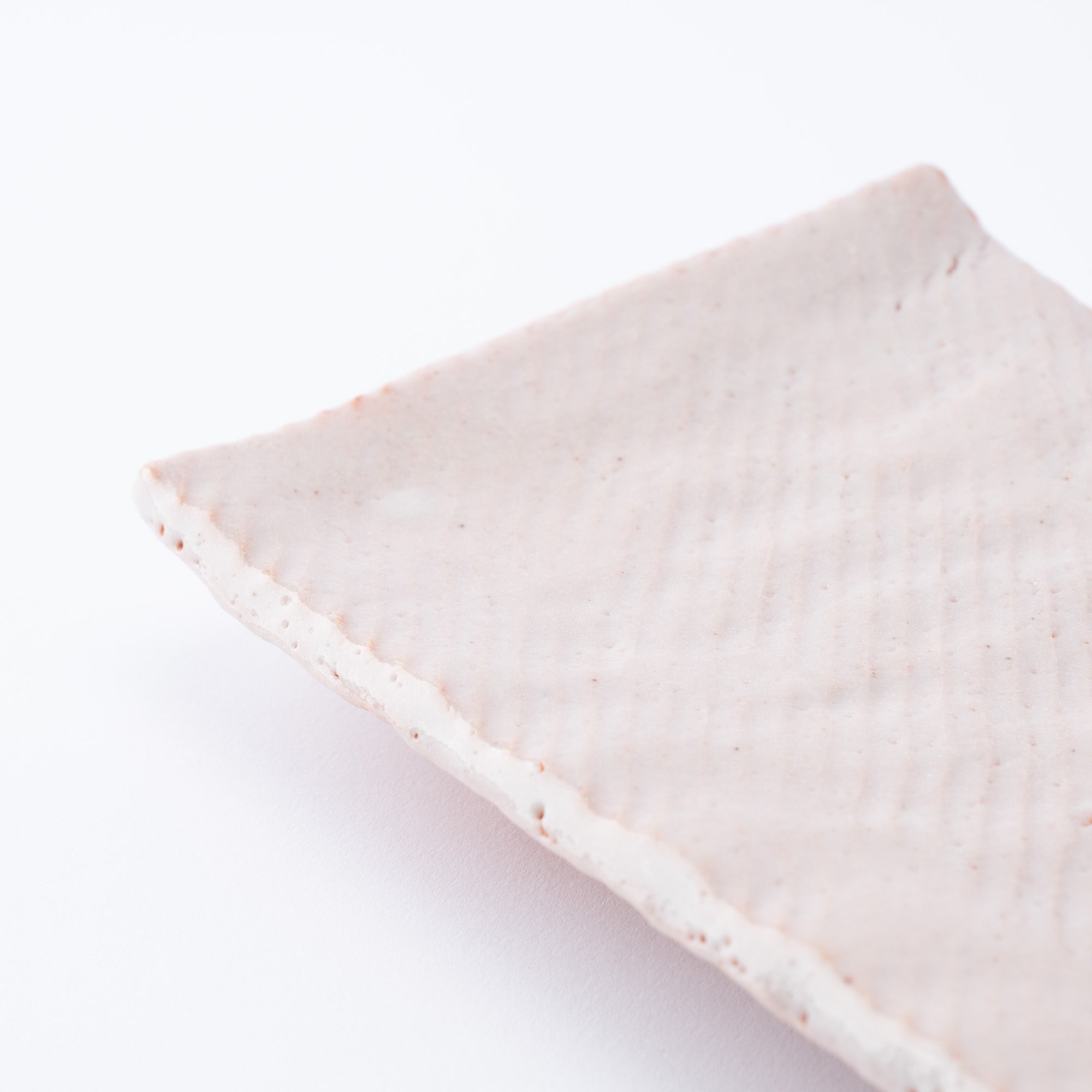 Shino Blush Footed Rectangle Dinner Plate