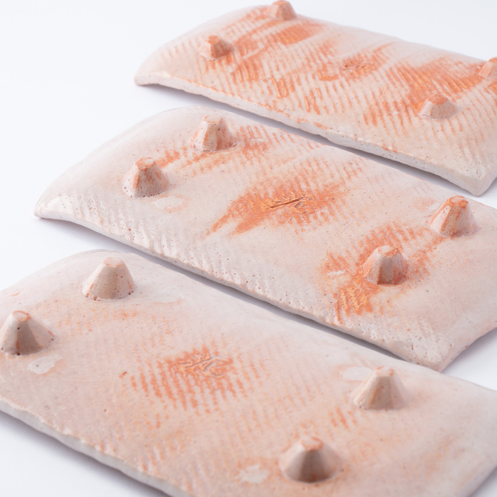 Shino Blush Footed Rectangle Dinner Plate