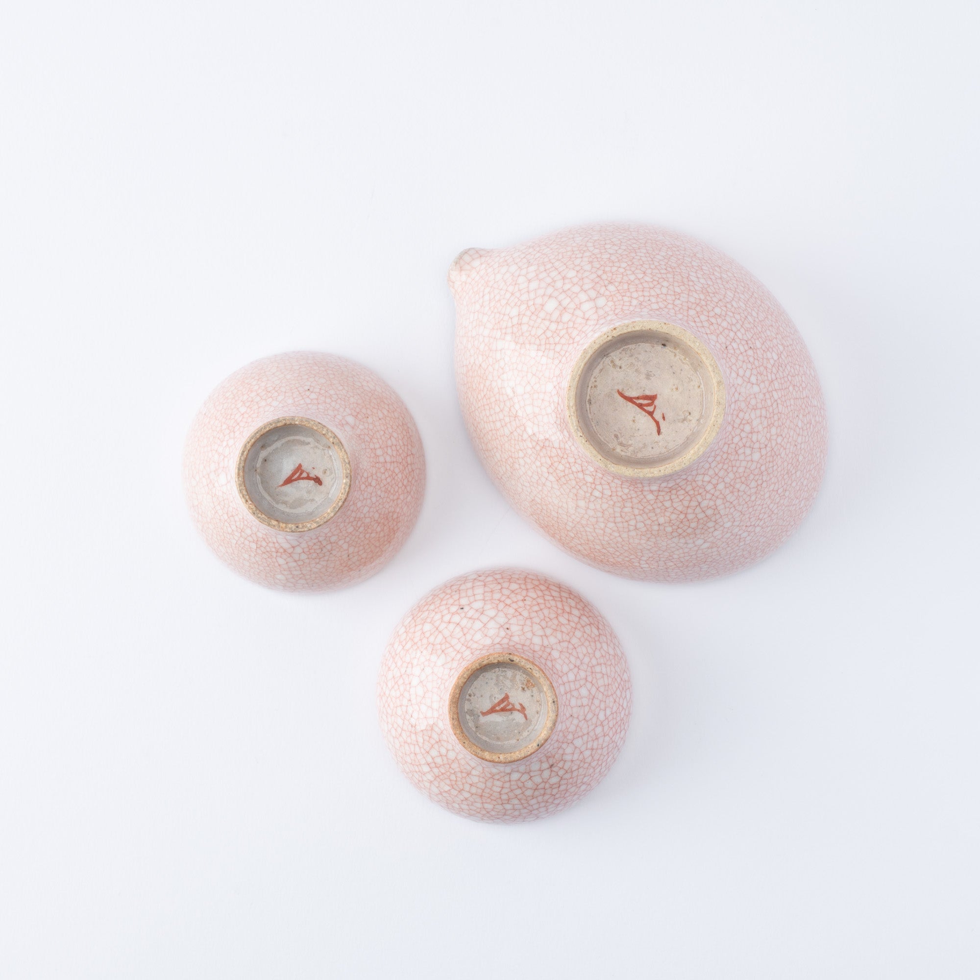 Pink Kannyu Katakuchi Sake Set