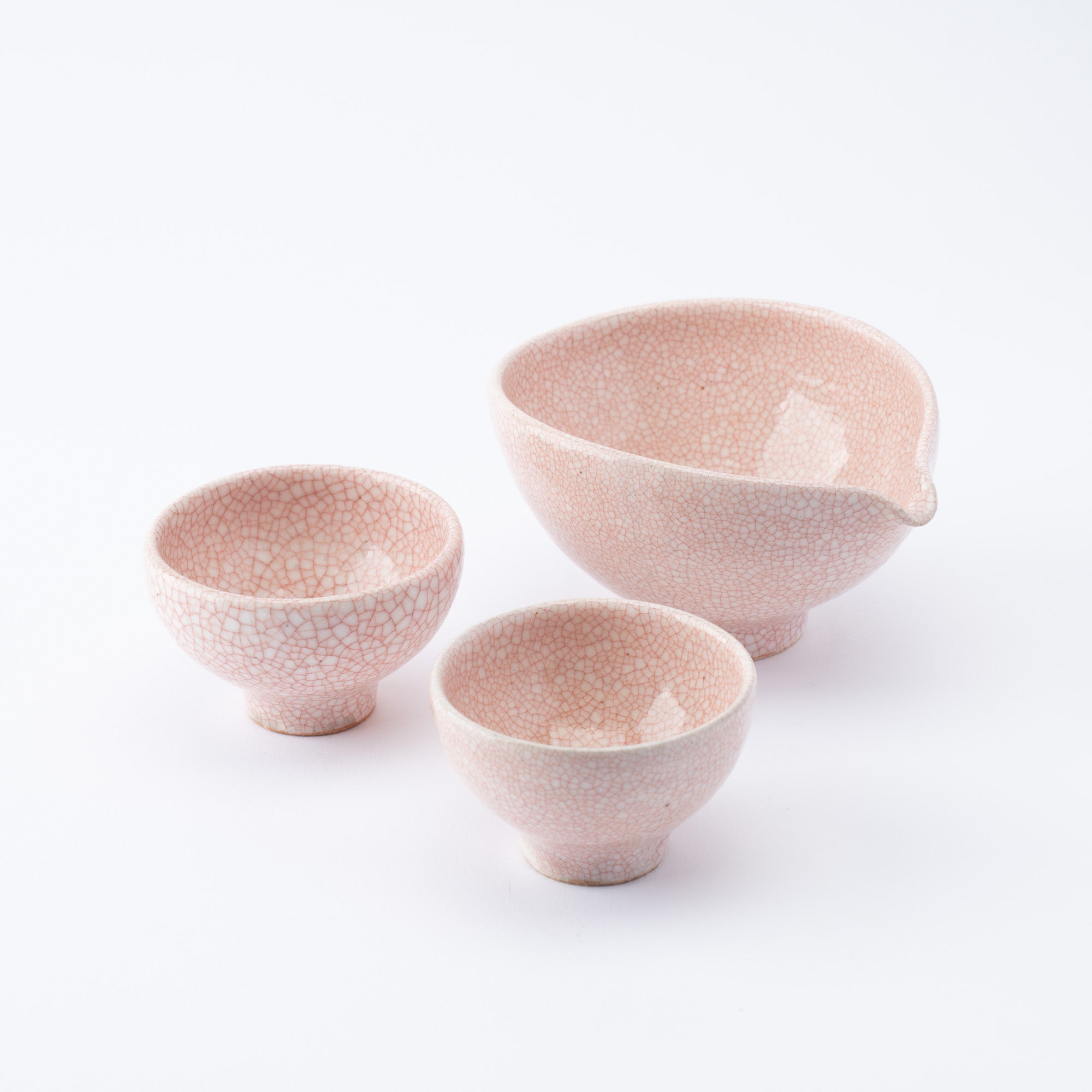 Pink Kannyu Katakuchi Sake Set