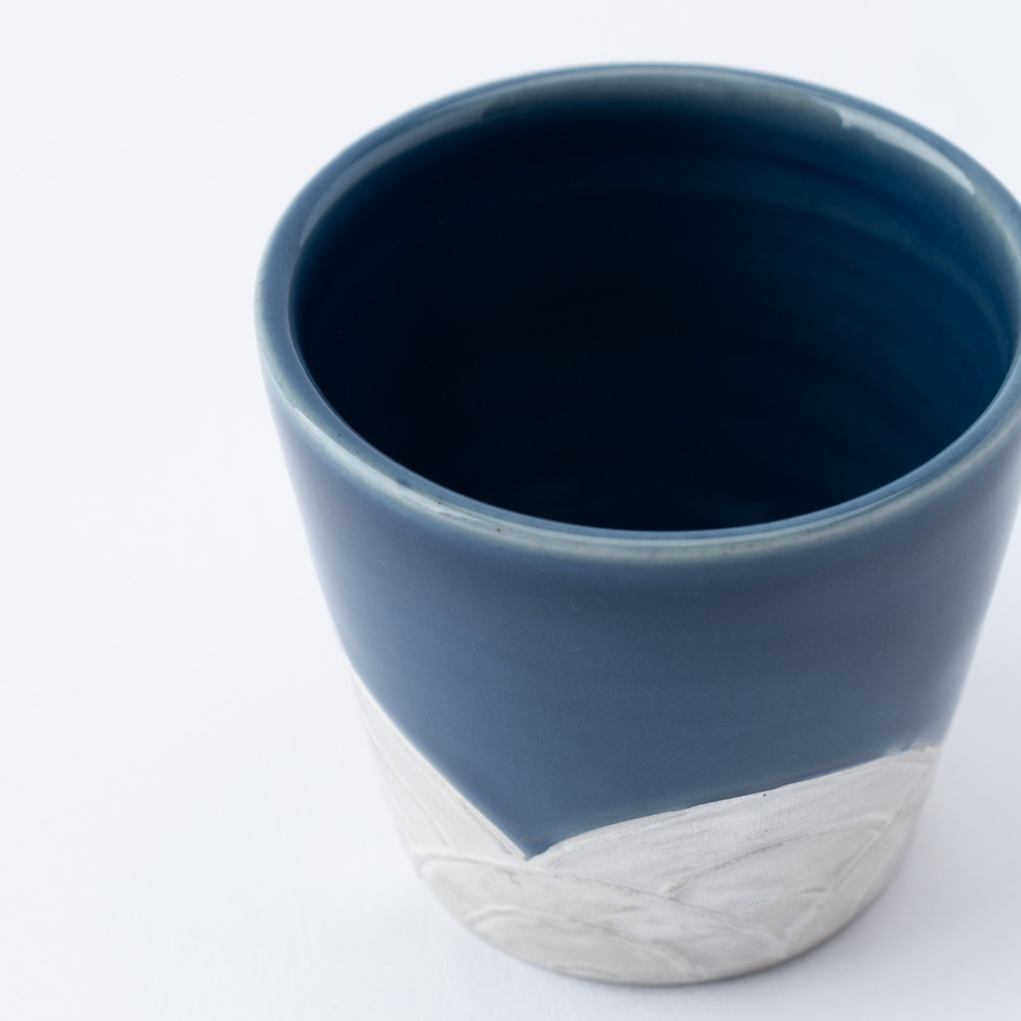 Ginsai Lapis Blue Seigaiha Wave Sake Set