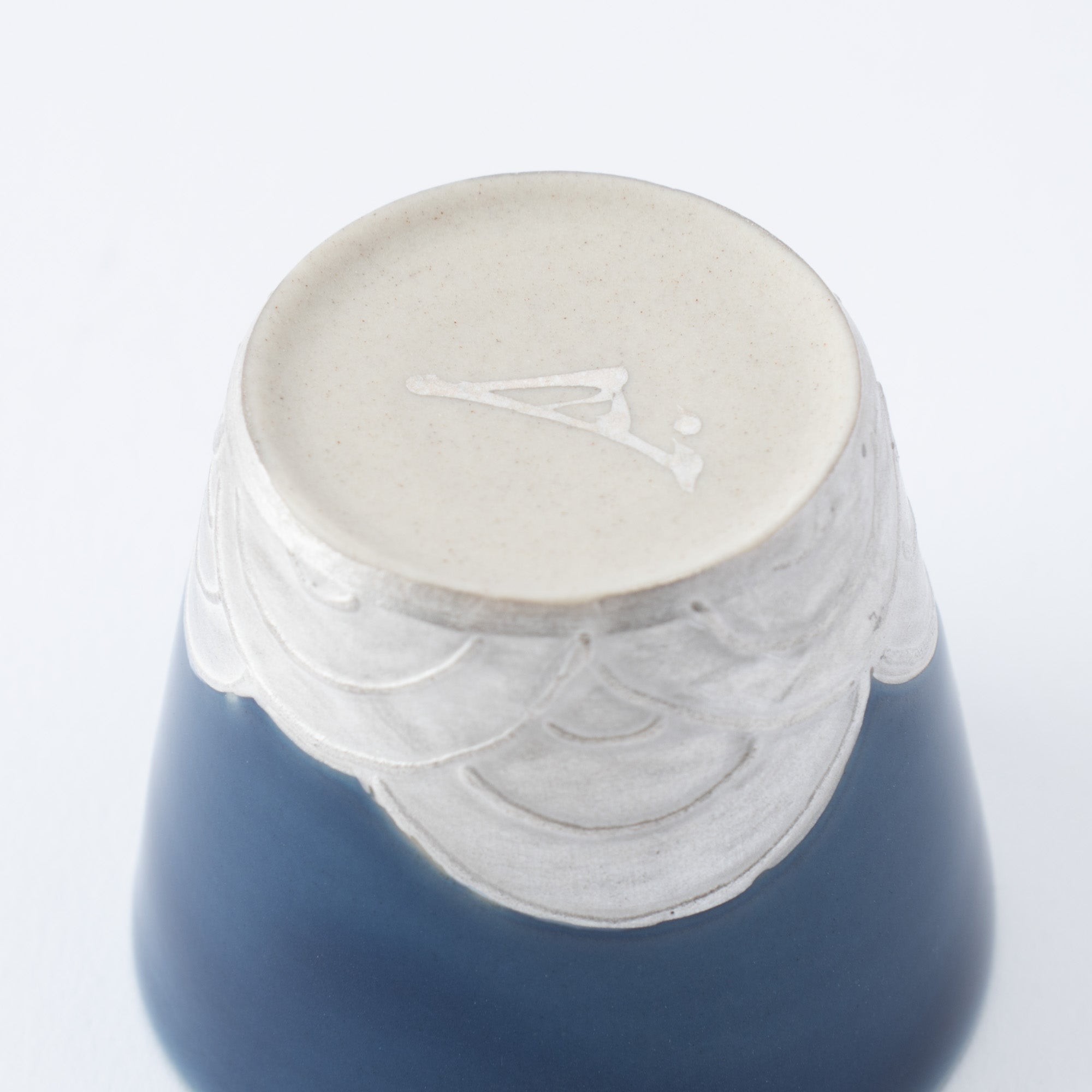 Ginsai Lapis Blue Seigaiha Wave Sake Set