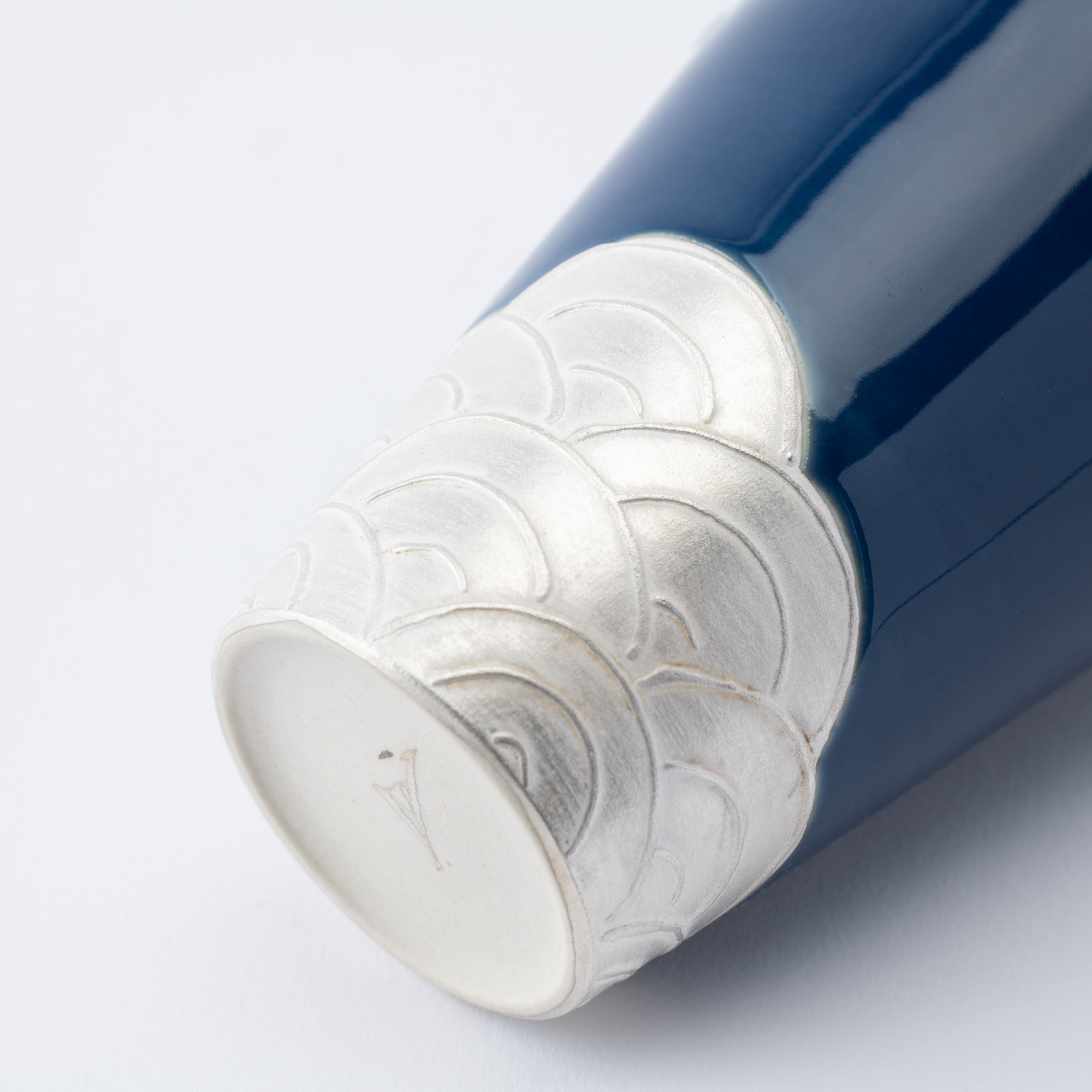 Ginsai Lapis Blue Seigaiha Wave Sake Set