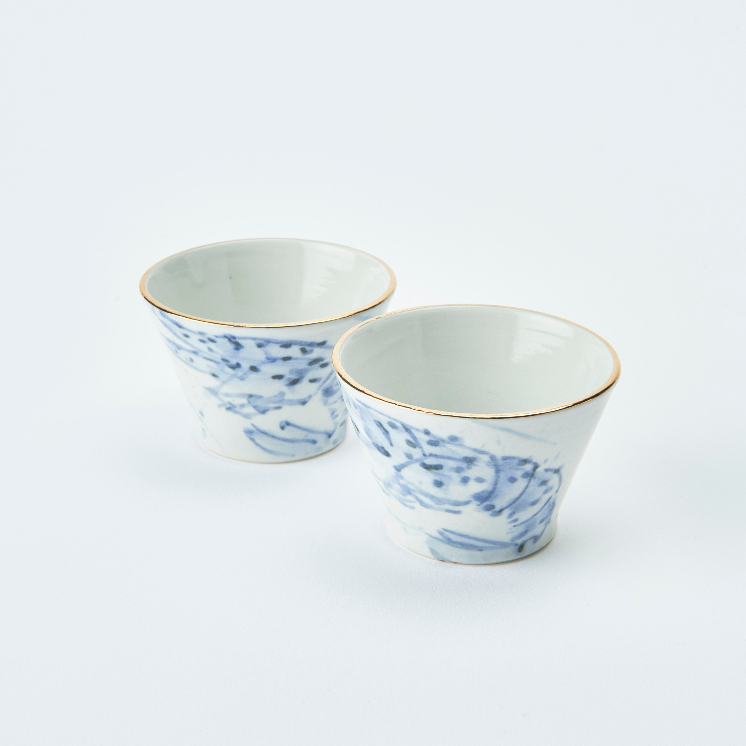 Sea Creatures in Blue Sake Set