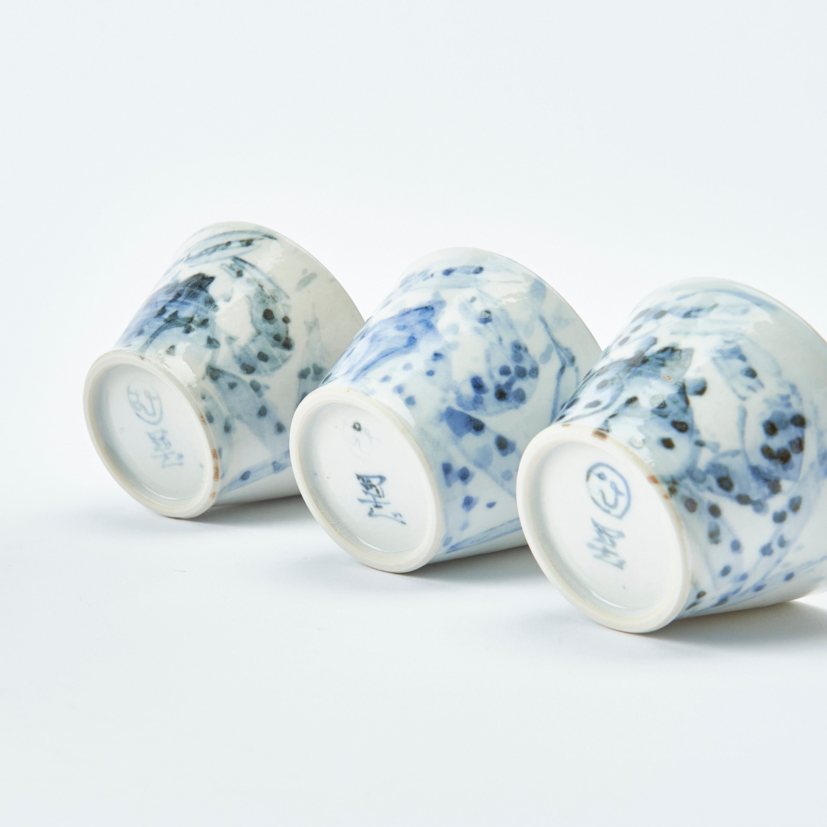 Sea Creatures in Blue Sake Set