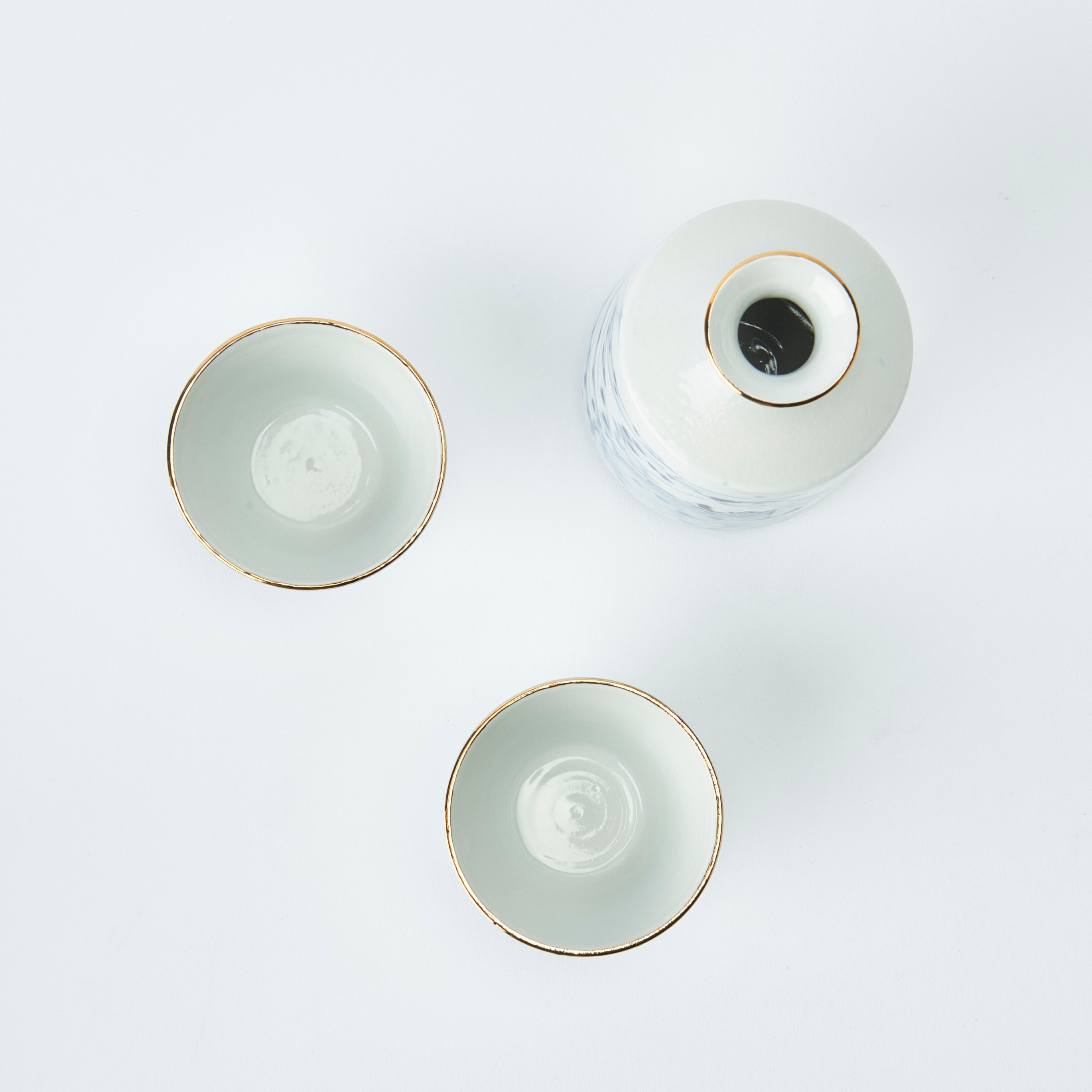 Sea Creatures in Blue Sake Set