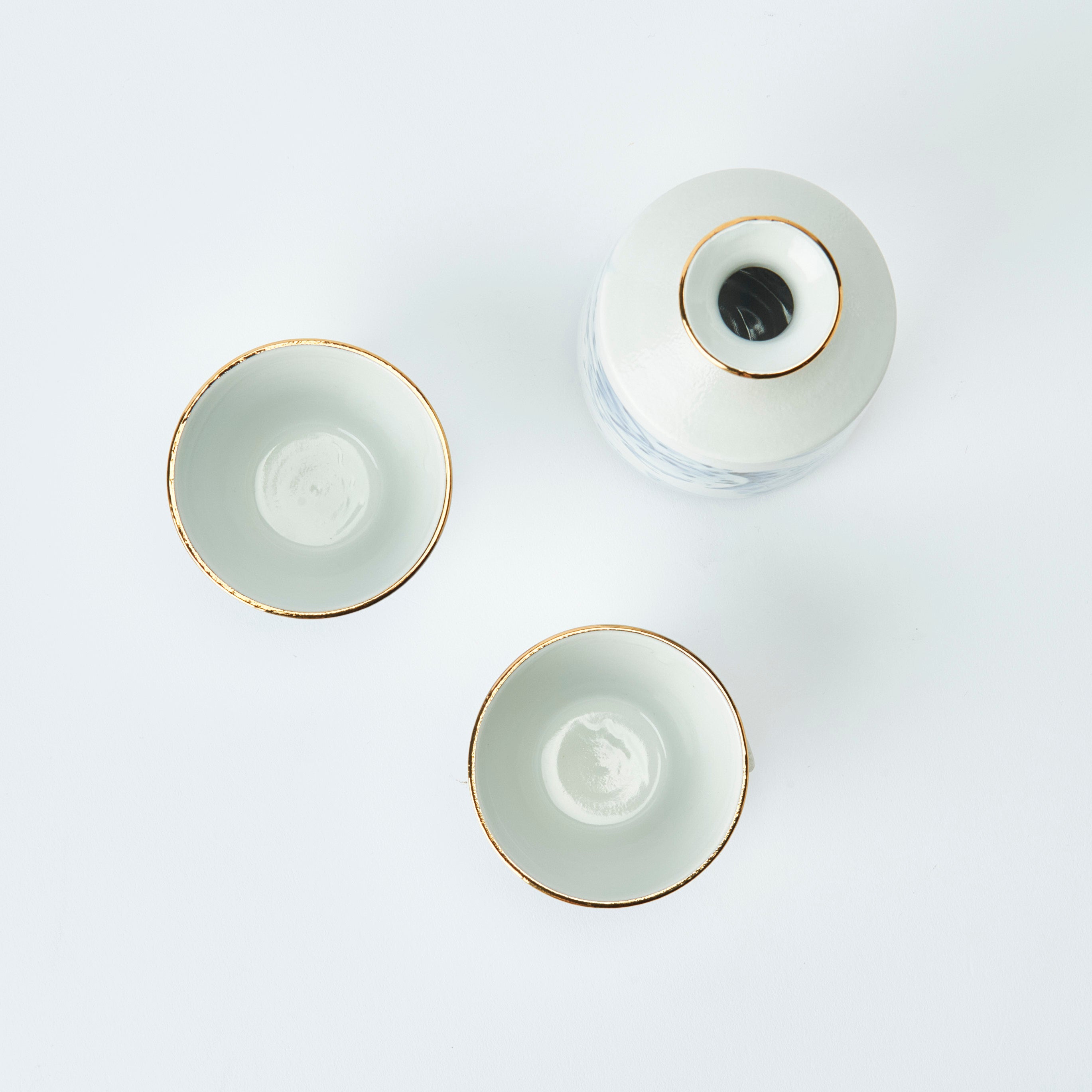 Sea Creatures in Blue Sake Set