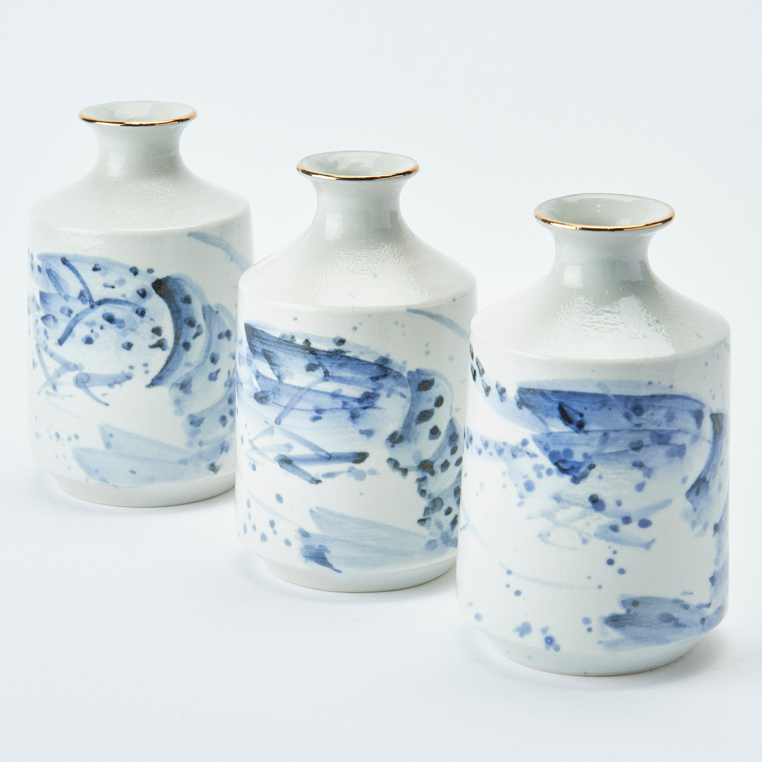 Sea Creatures in Blue Sake Set