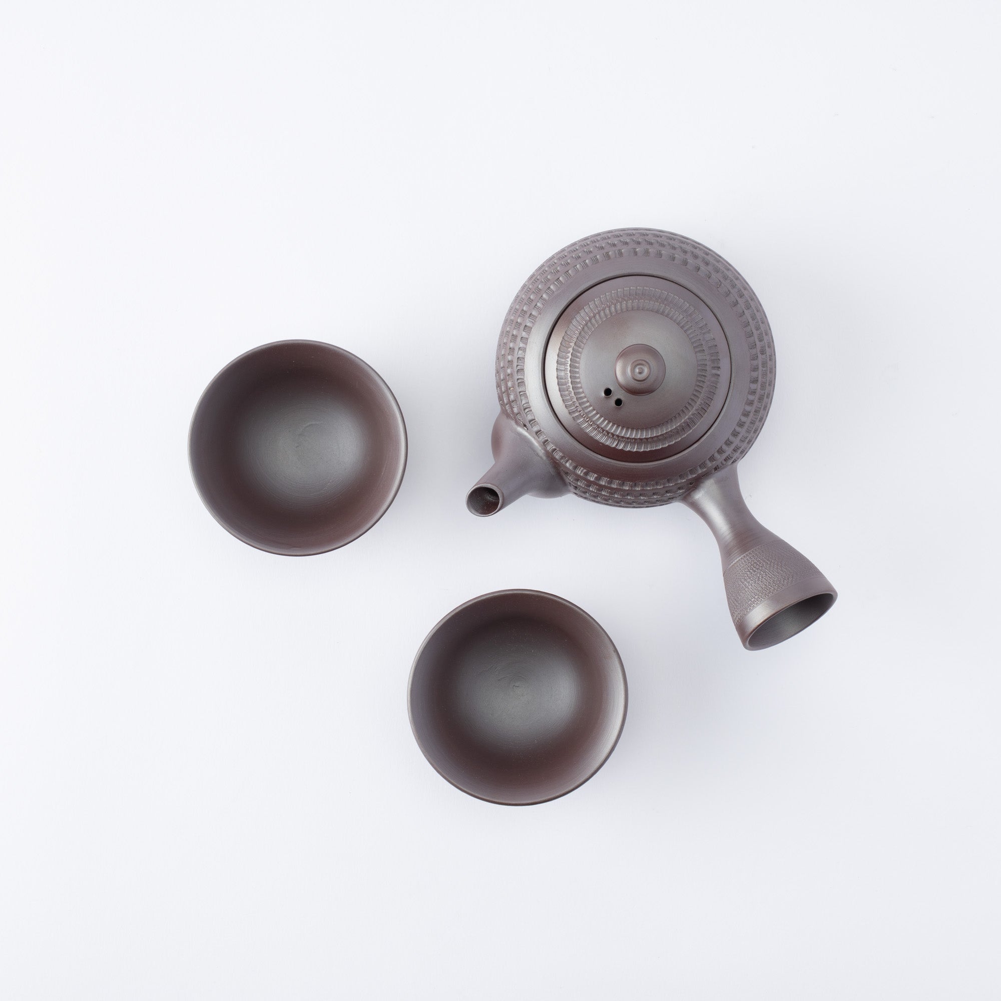 Linear Carving Japanese Tea Set