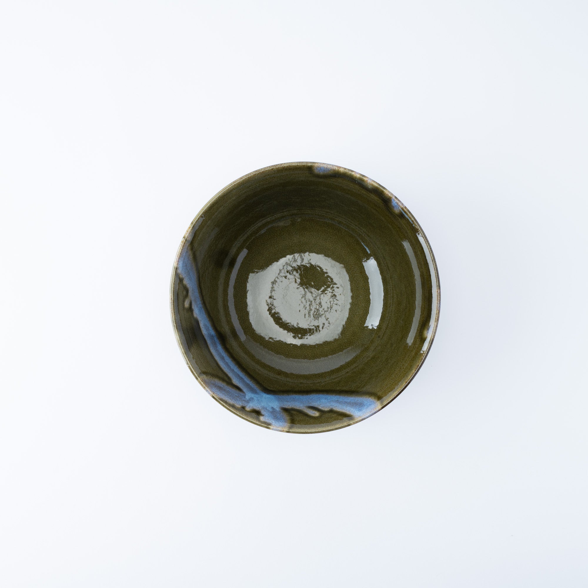 Blue Stroke Green Ramen Bowl 8.9 IN