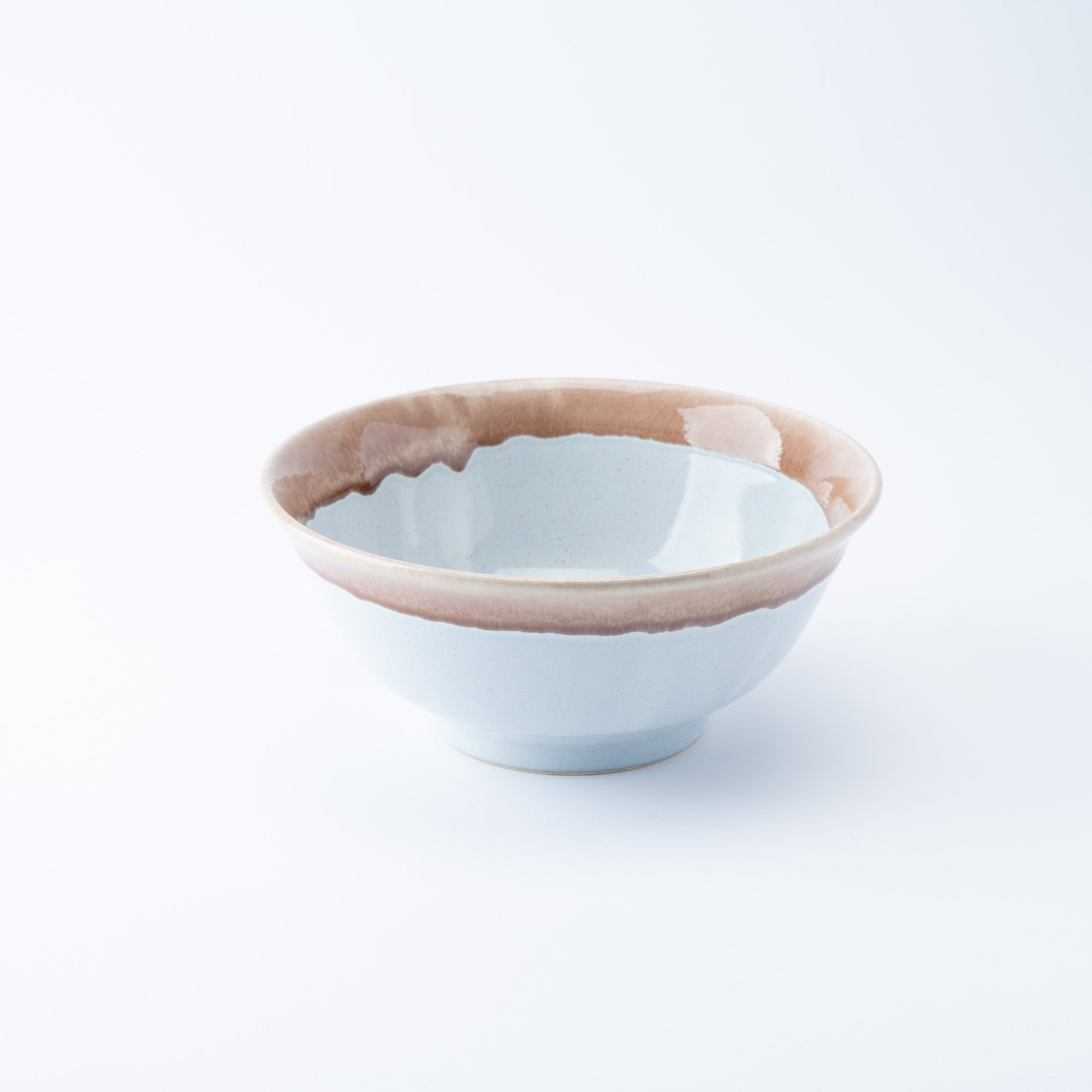 Earth-Rim Speckled Gray Ramen Bowl 8.9 IN