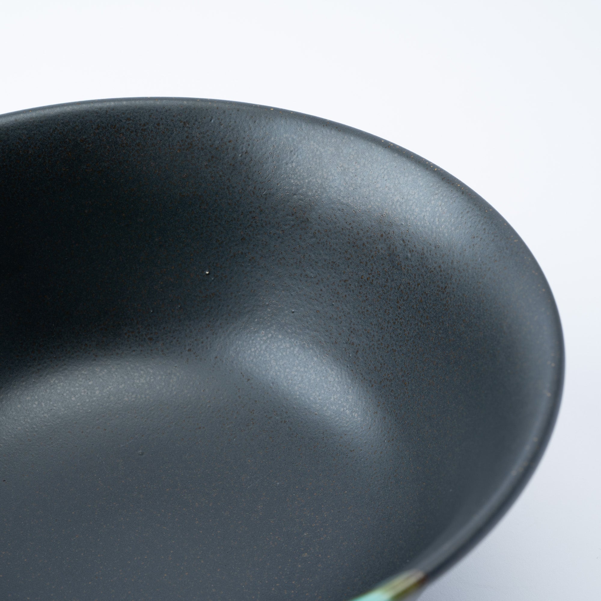 Green Sheen with Black Matte Ramen Bowl 8.9 IN