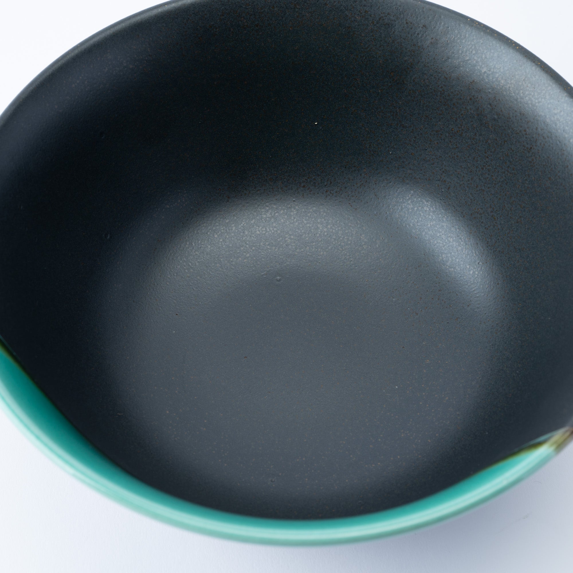 Green Sheen with Black Matte Ramen Bowl 8.9 IN